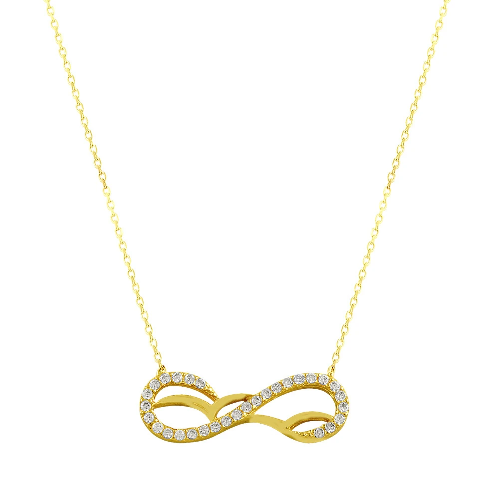 14 Ayar Sonsuzluk kanadı Altın Kolye