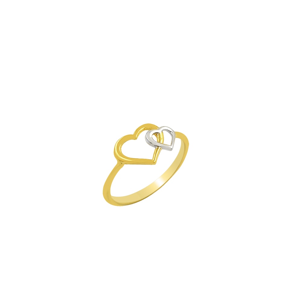 14 Carat Intertwined Hearts Gold Ring