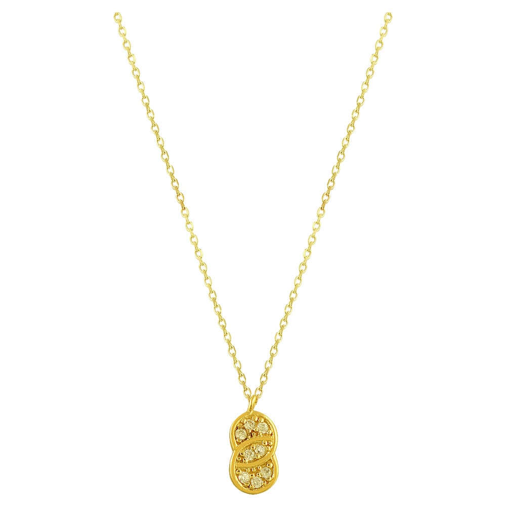 14 Carat Infinity and Stone Double Necklace