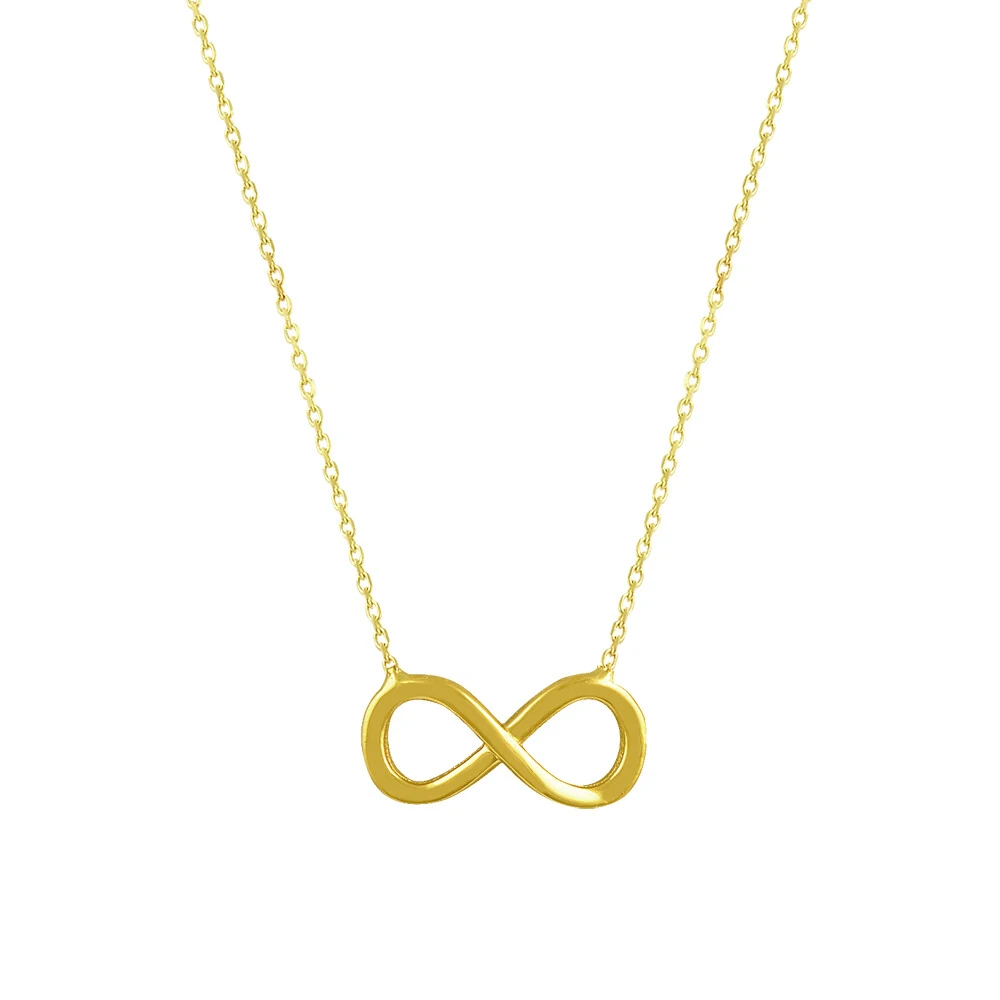14 Ayar Sonsuzluk Motifli Altın Kolye