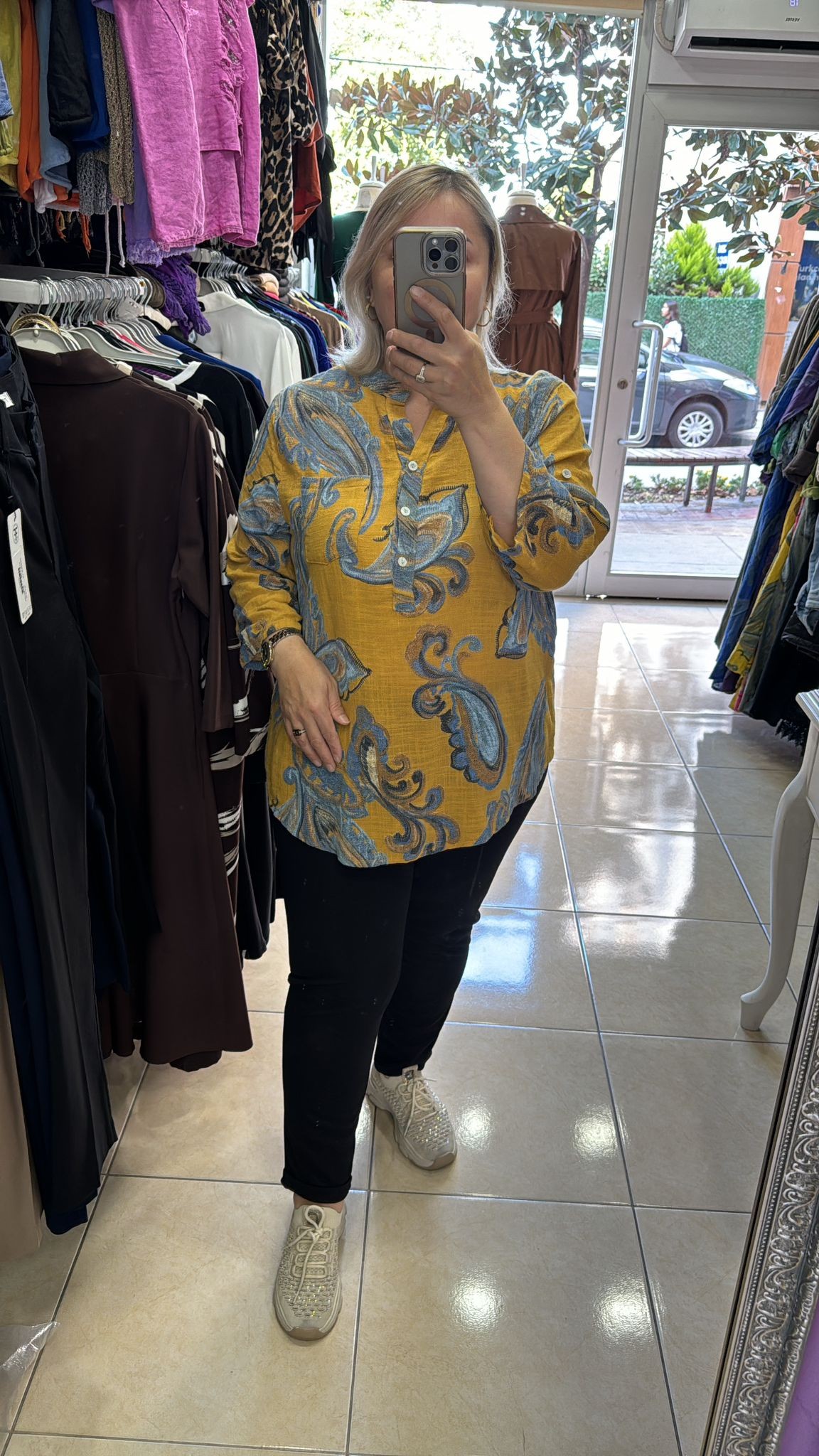 Şal Desen Bluz 