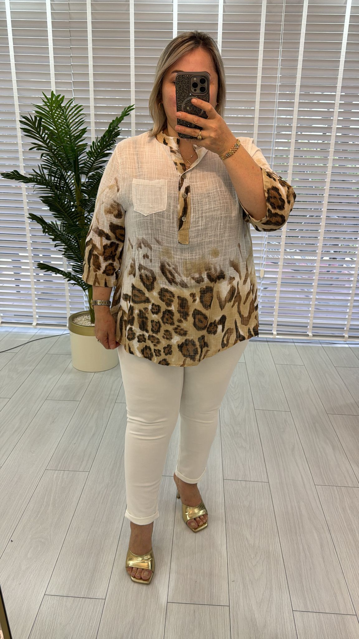 Safari Esintisi Leopar Bluz