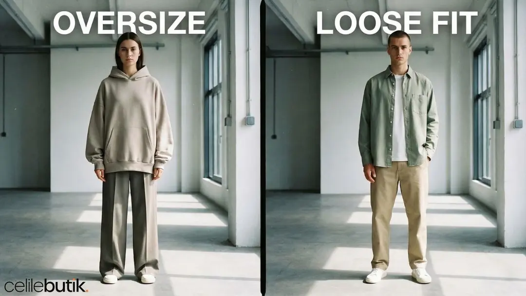 Büyük beden oversize ve loose fit kıyafet farkı