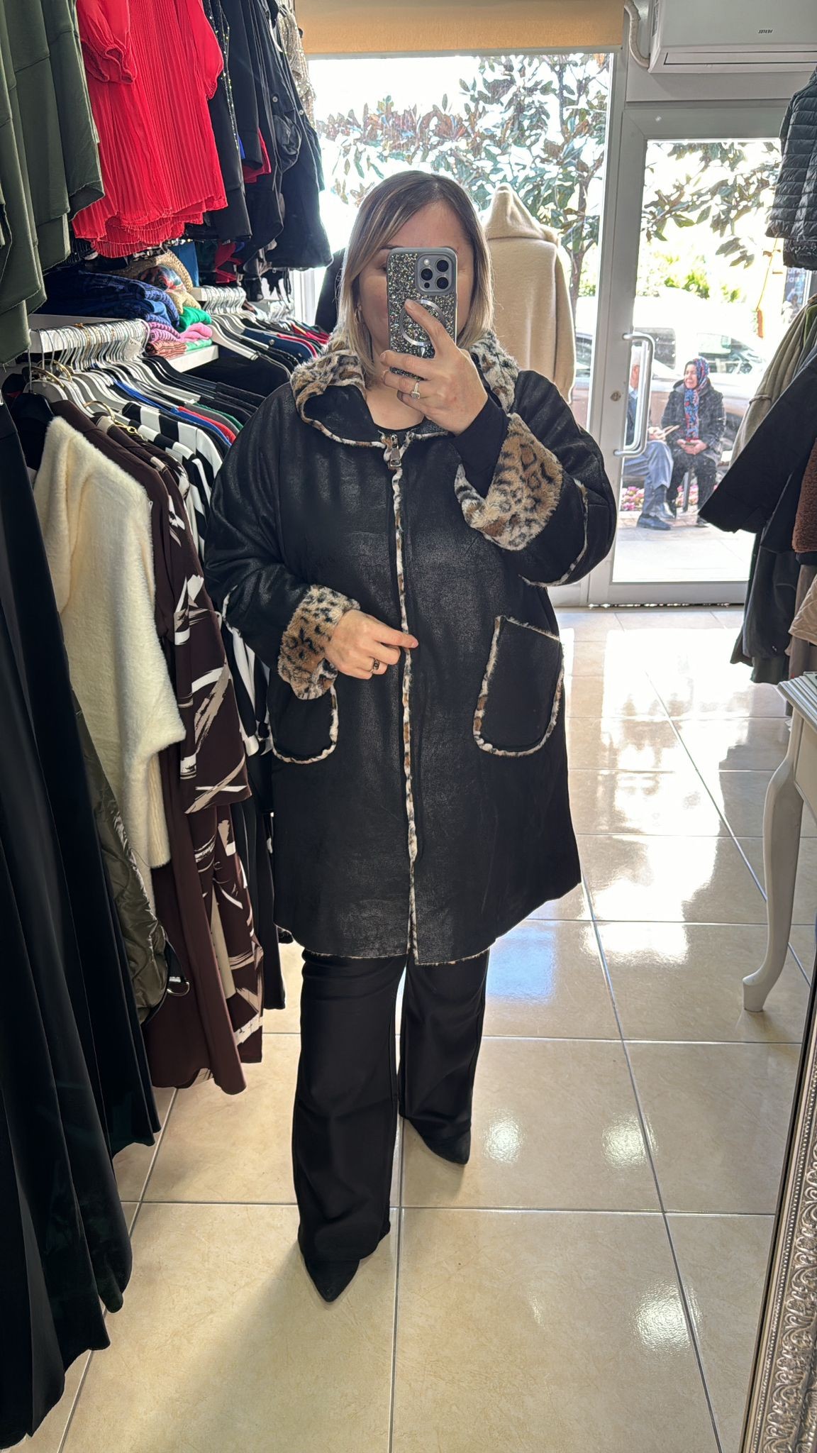 Leopar Desen Nubuk  Kaban