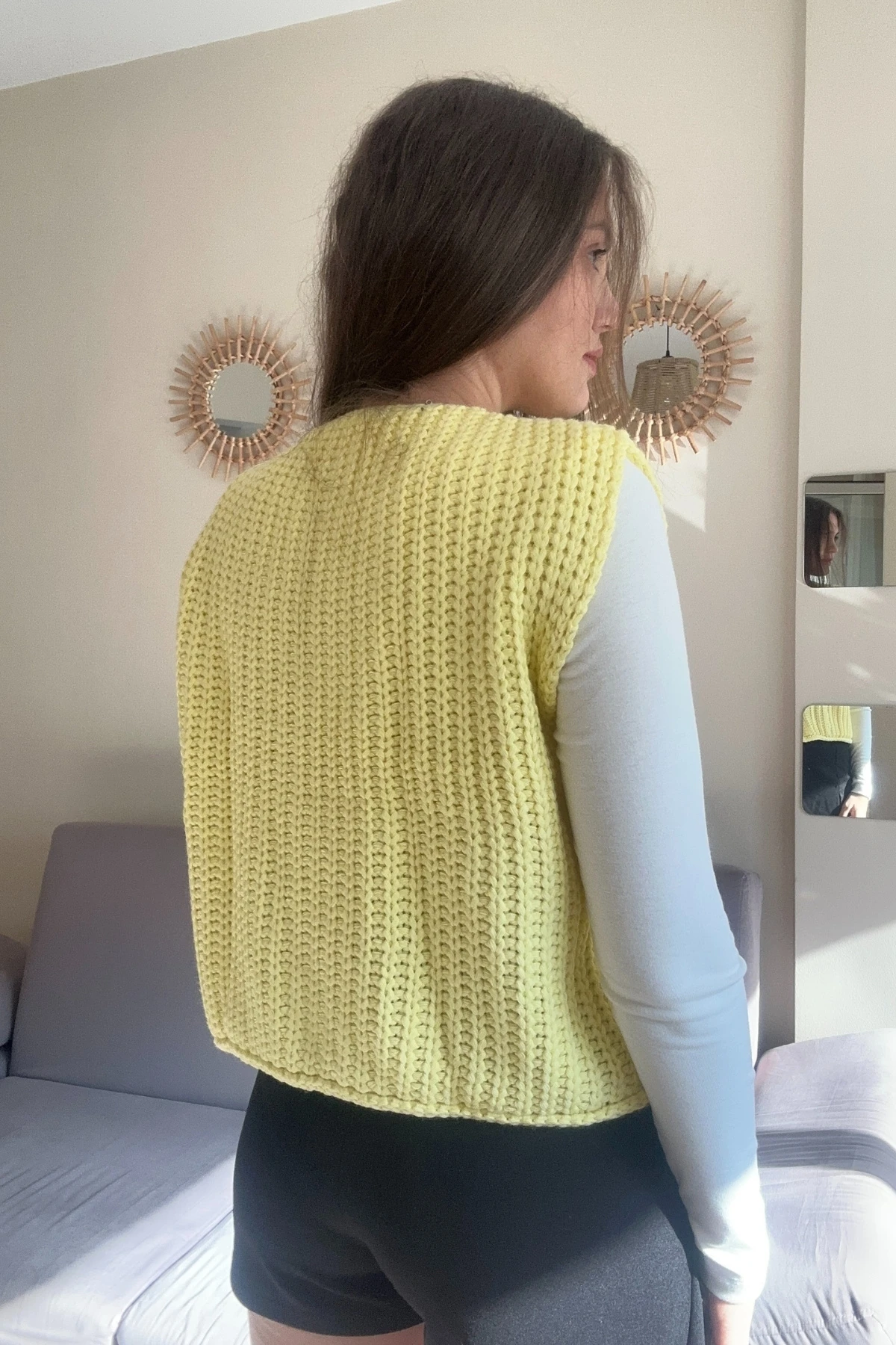 Triko Düğmeli Cepli Yelek