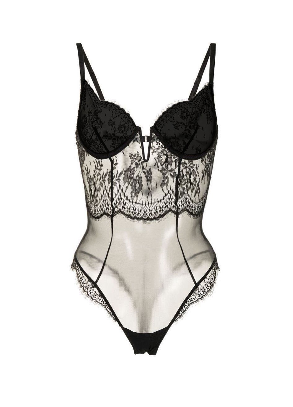 V Balen Telli Dantel Tül Body
