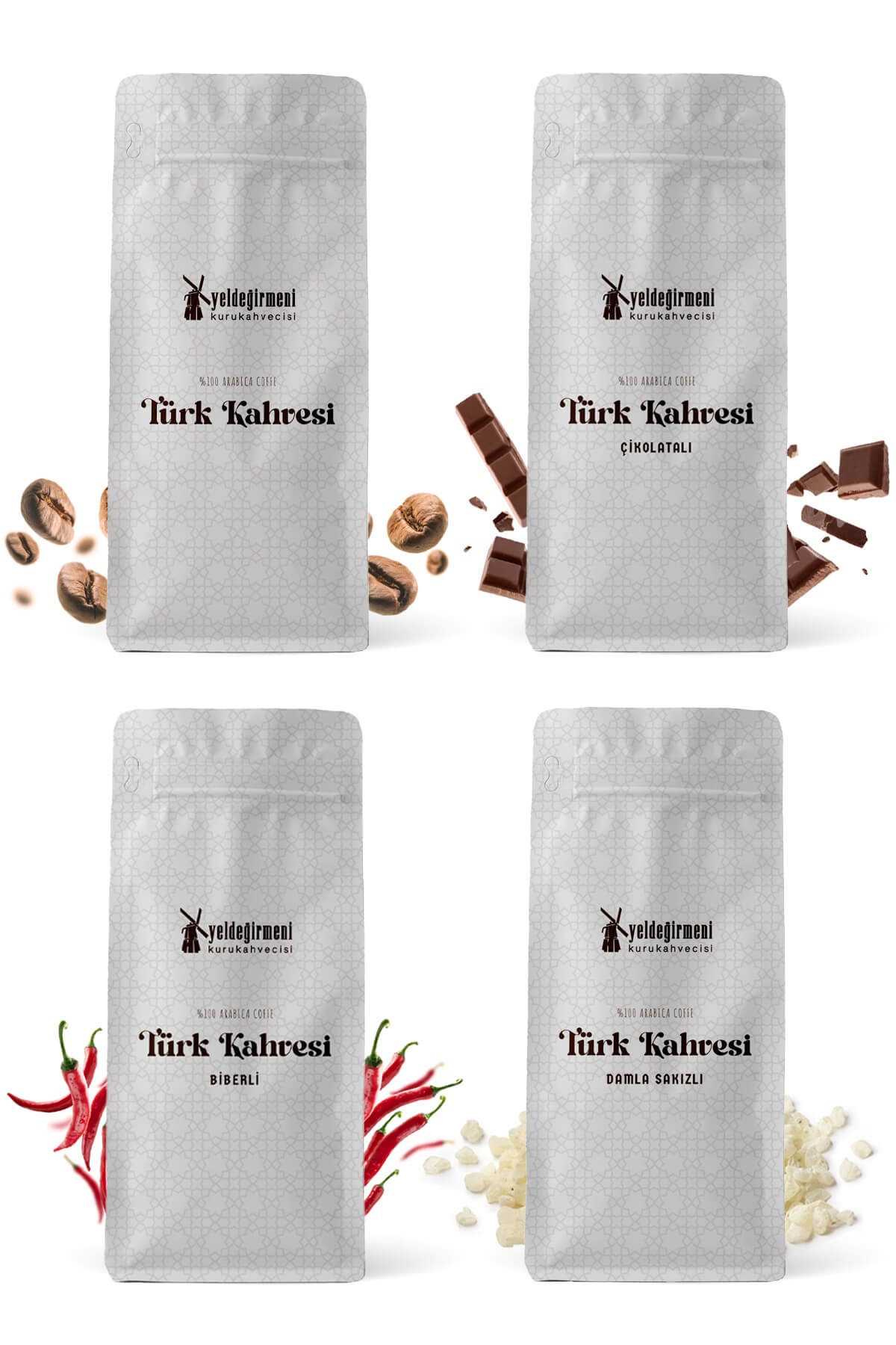 Geleneksel Türk Kahvesi Tanışma Paketi 4 x 250 gr Avantajlı Paket