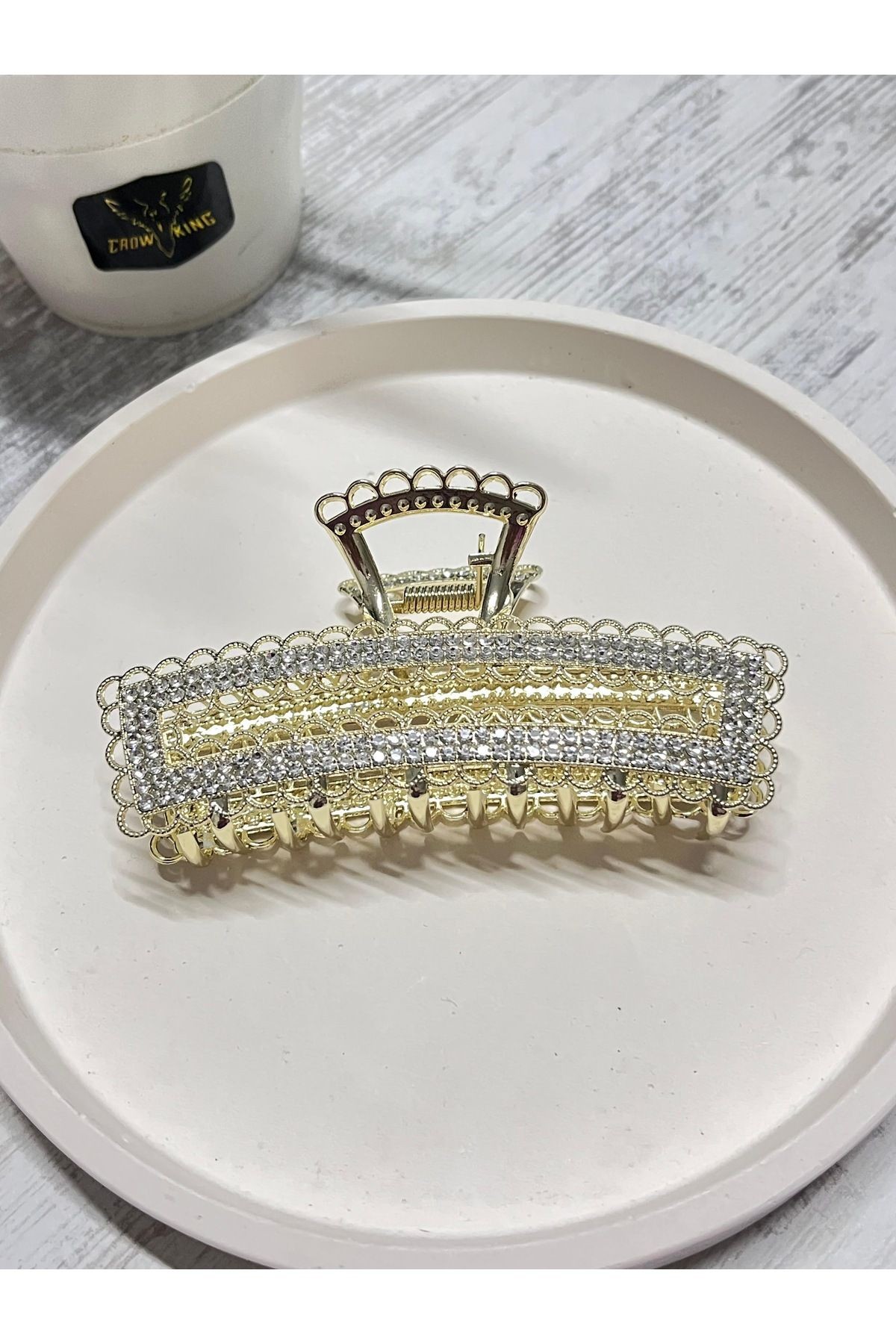 Taşlı Şık Metal Mandal Toka