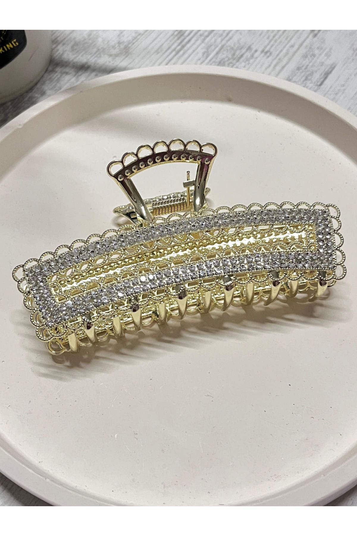 Taşlı Metal Mandal Toka