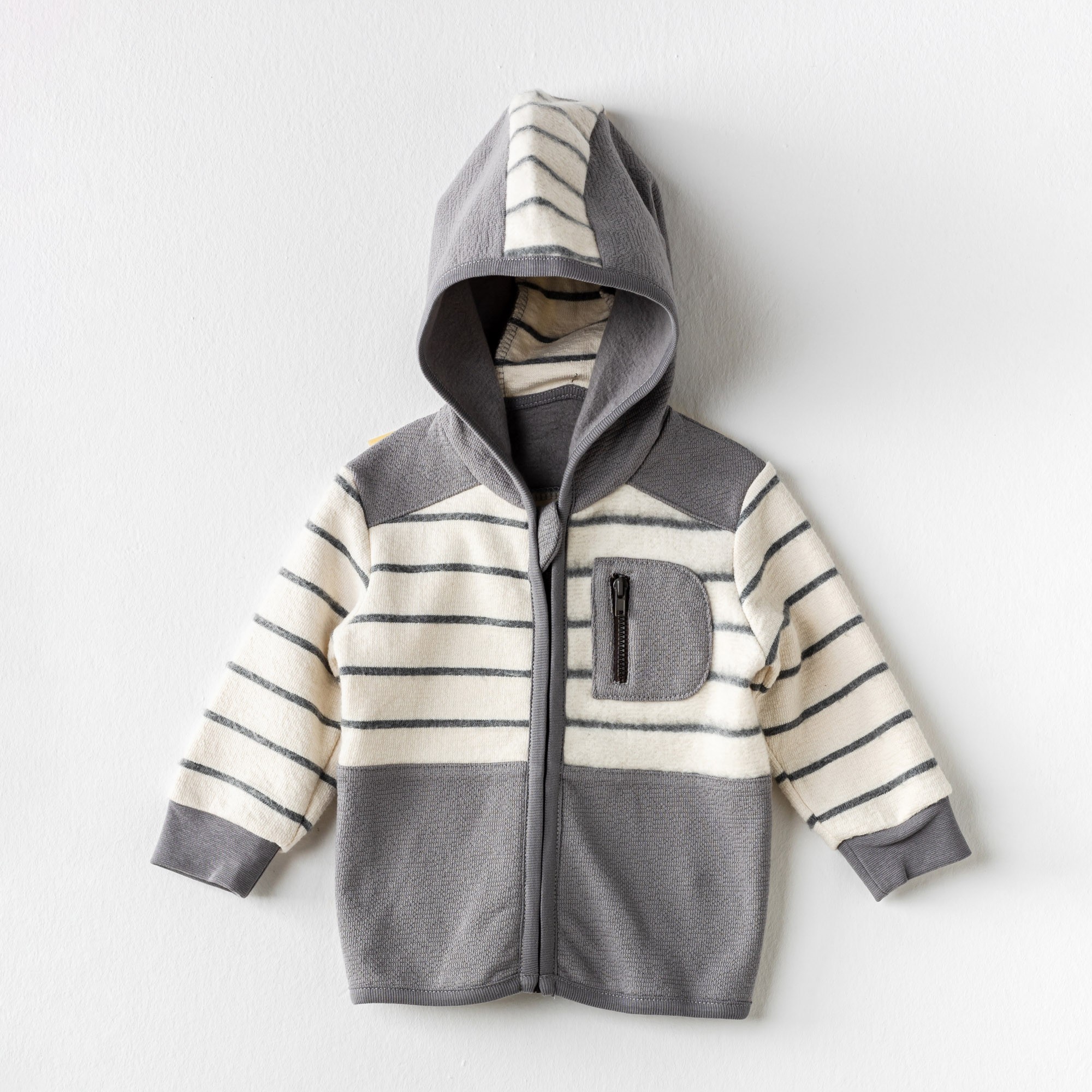 BEBEK CEKET JACKET LITTLE ZEBRA - ECRU/GREY
