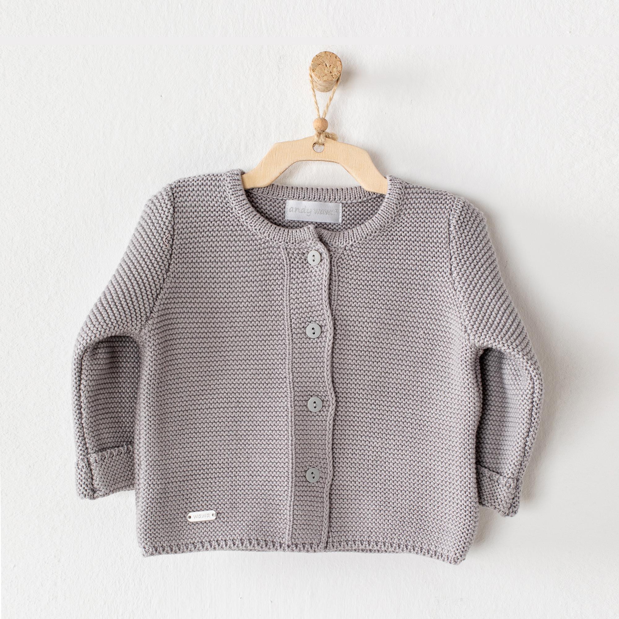 BEBEK CEKET JACKET KNITWEAR BASIC - GREY MELANGE