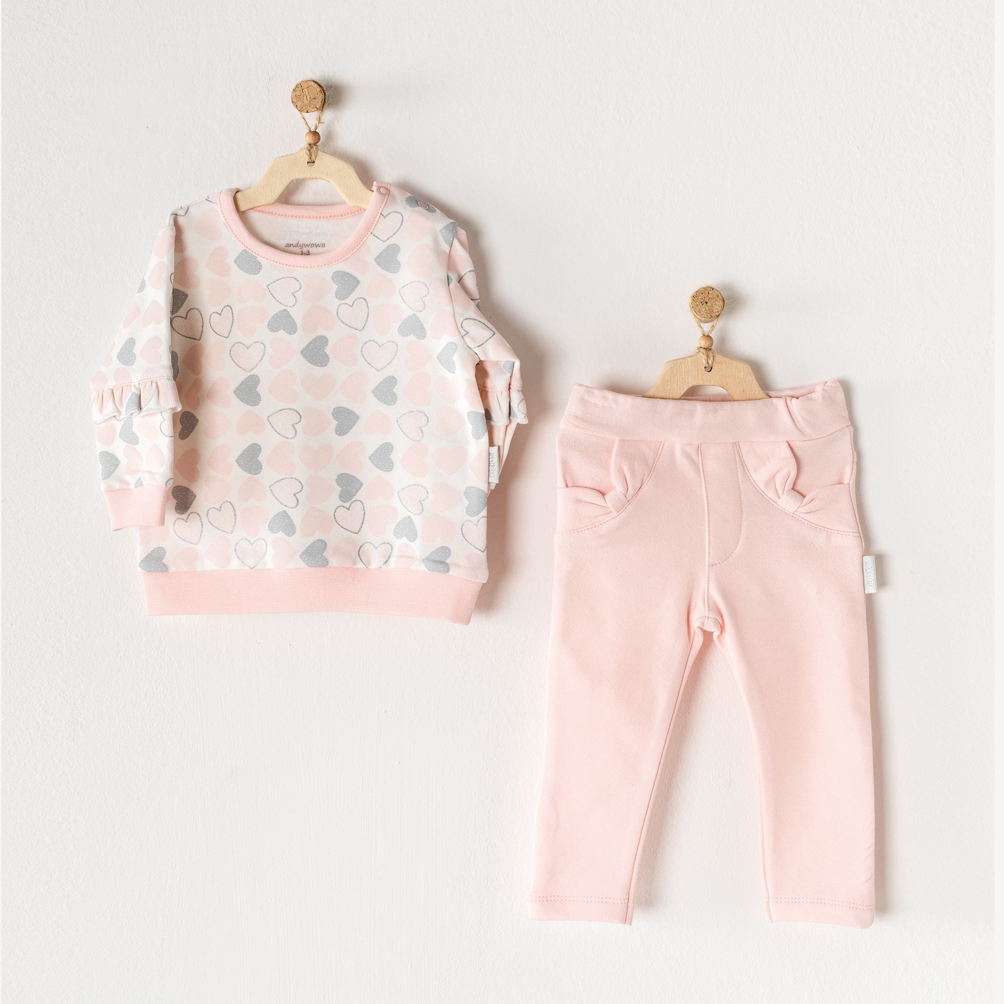 BEBEK TAKIM 2 PCS SET HEART TO HEART