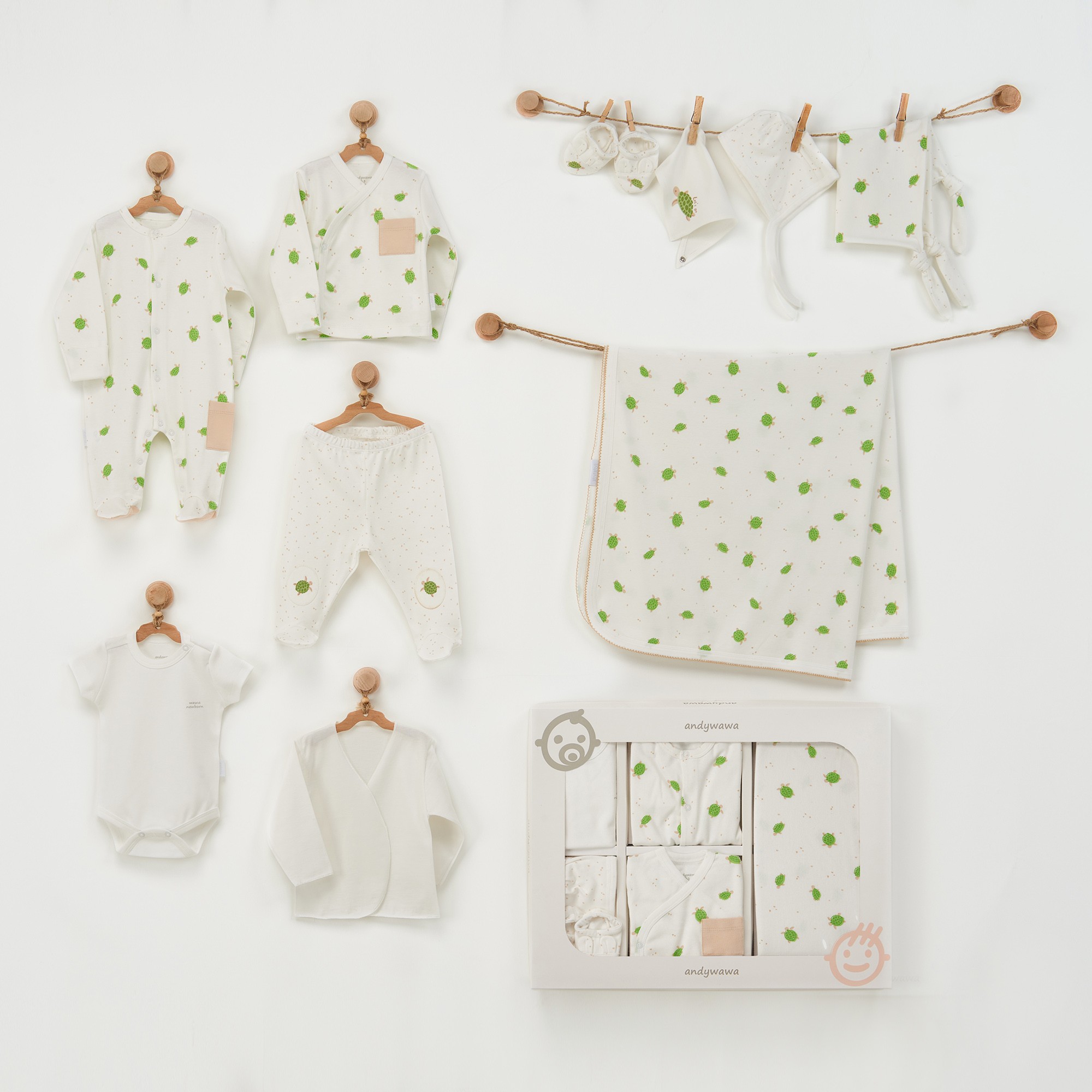 BEBEK HASTANE ÇIKIŞI 10 PCS NEWBORN SET BABY CARETTA IN PATARA TOWN