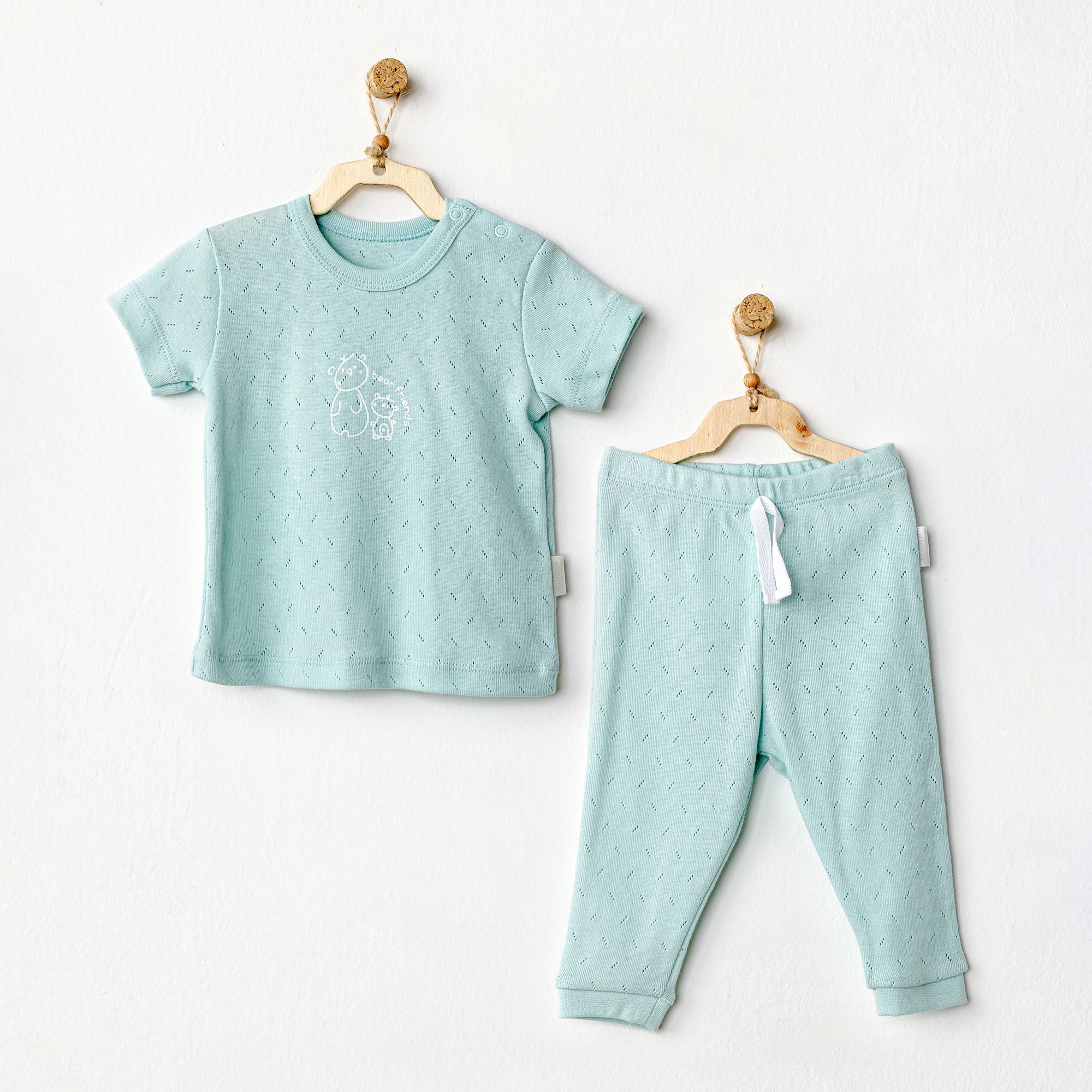 BEBEK TAKIM 2 PCS SET JACQUARD BASIC - GREEN