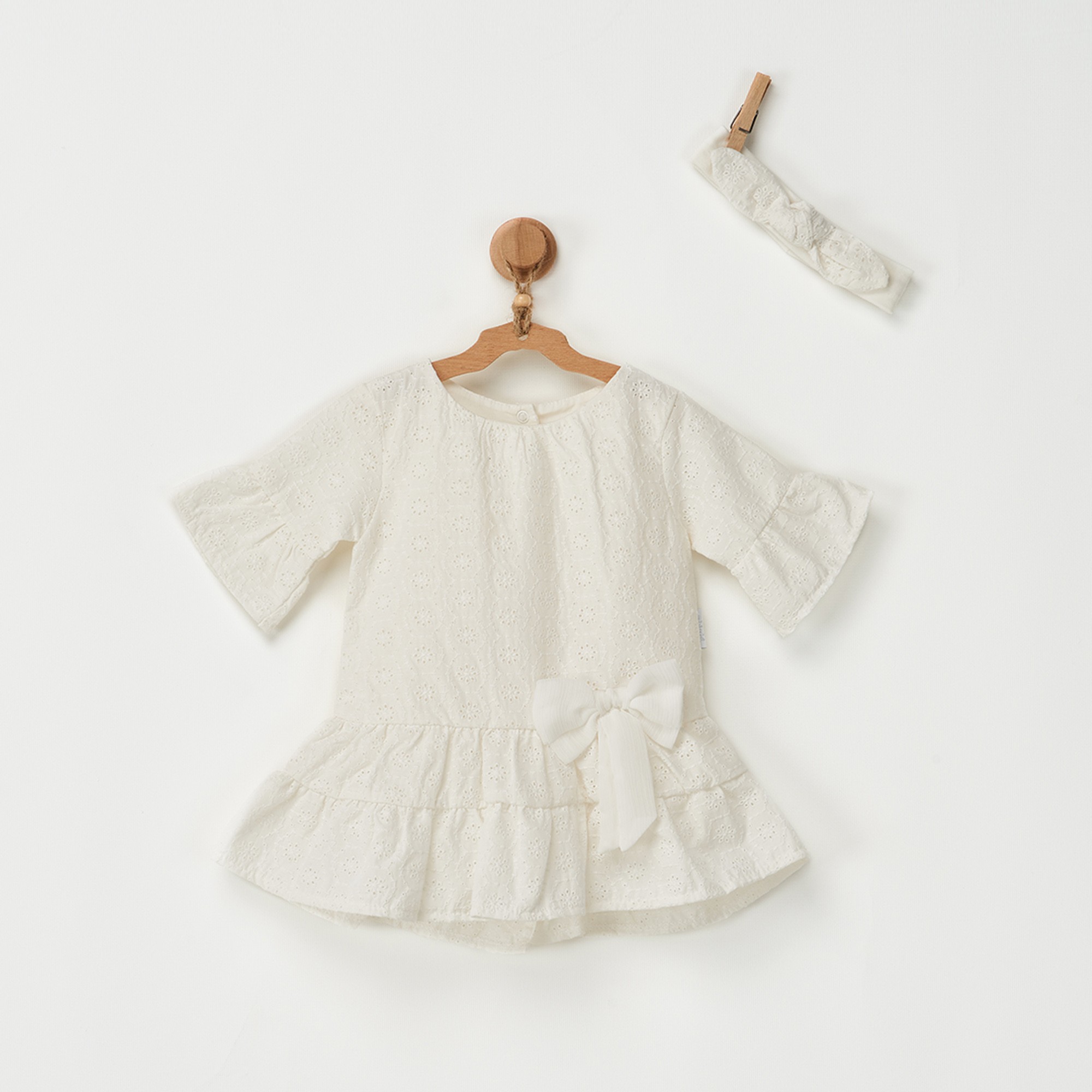 BEBEK ELBİSE TAKIM DRESS BAND SET STYLISH GIRL
