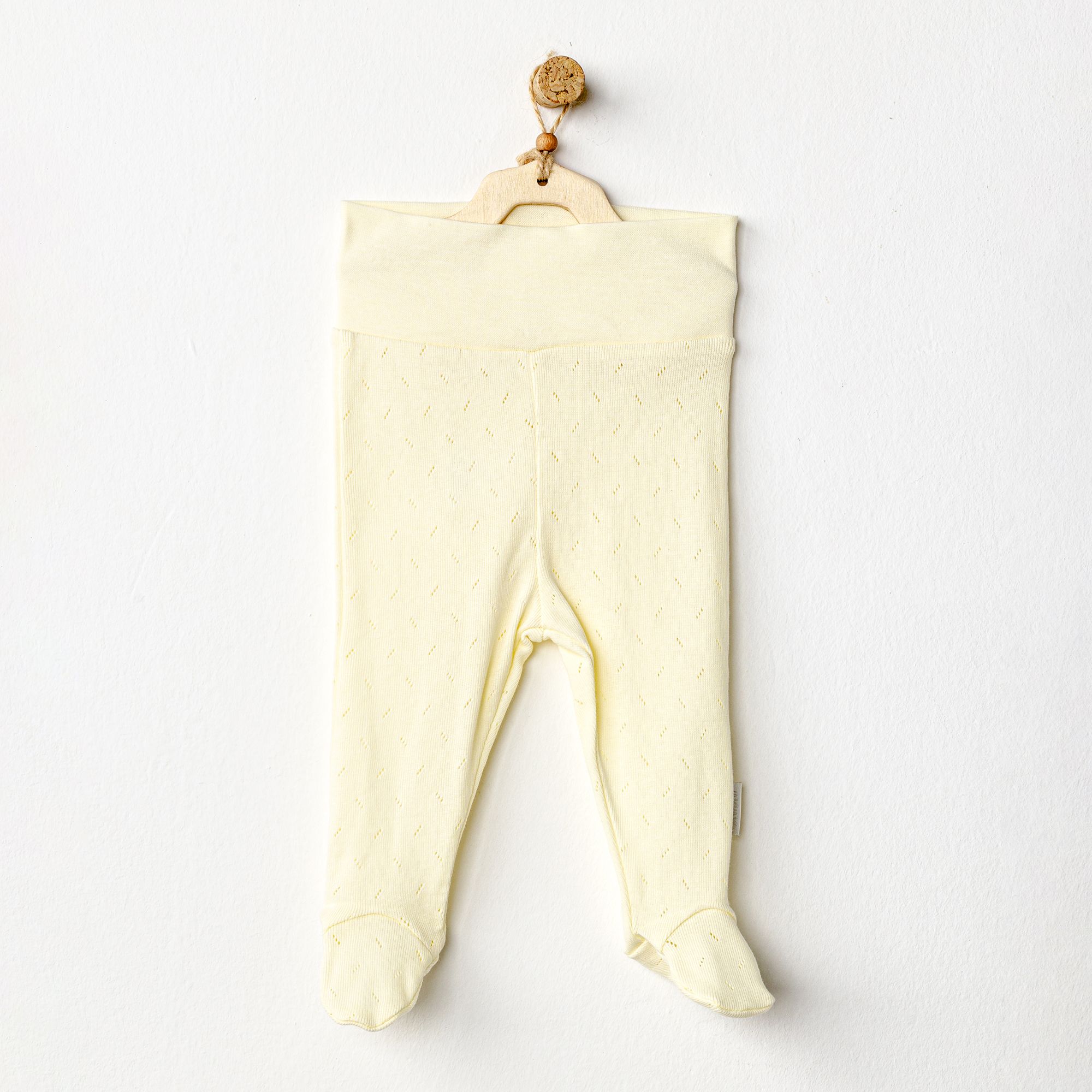 BEBEK PATİKLİ PANTOLON FOOTED PANTS JACQUARD BASIC - YELLOW