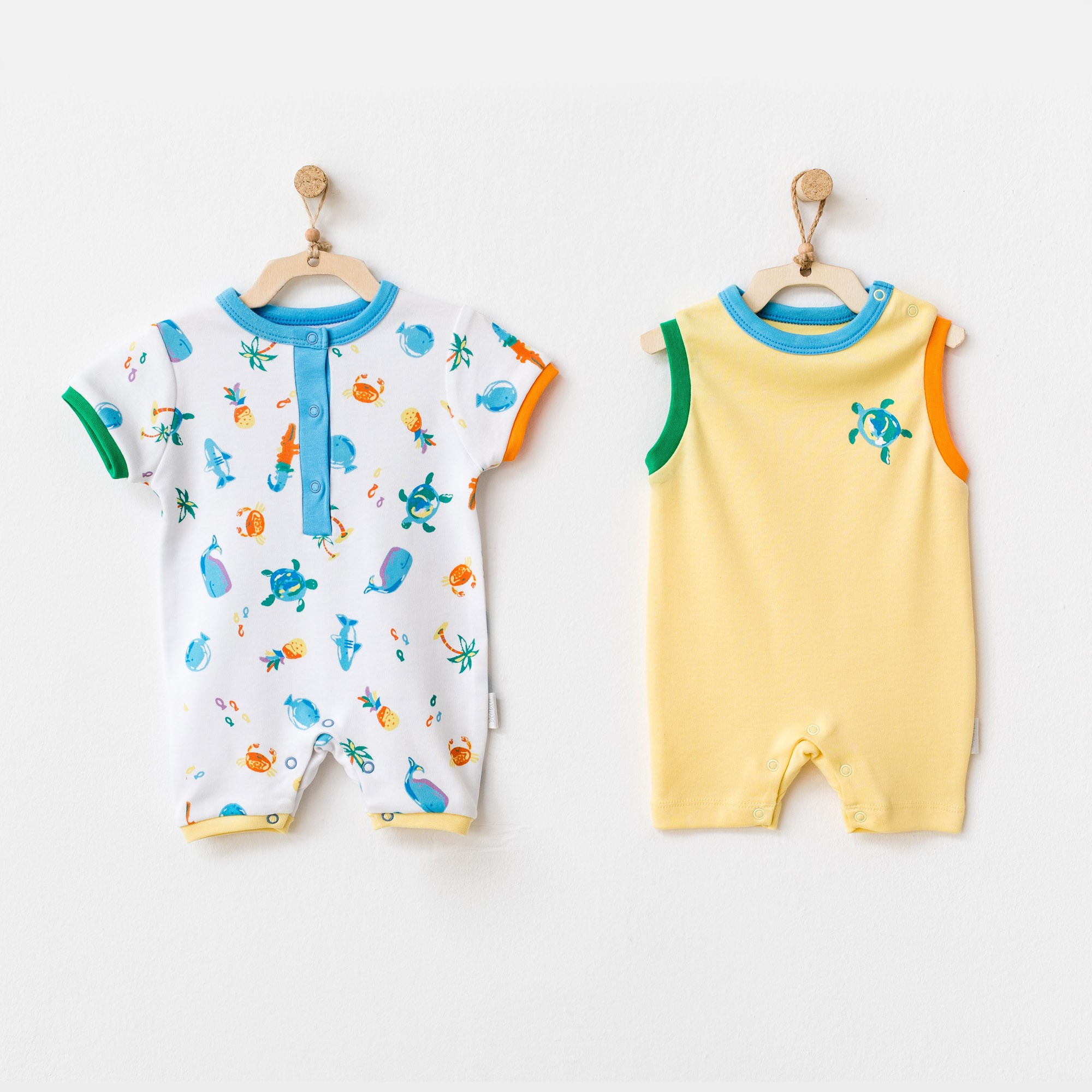 BEBEK TULUM 2 PCS ROMPER PLAY TIME - COLORFUL