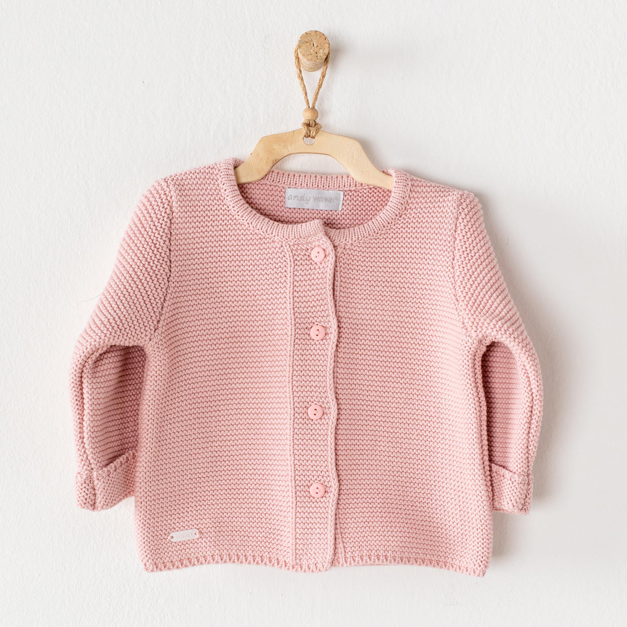 BEBEK CEKET JACKET KNITWEAR BASIC - PINK