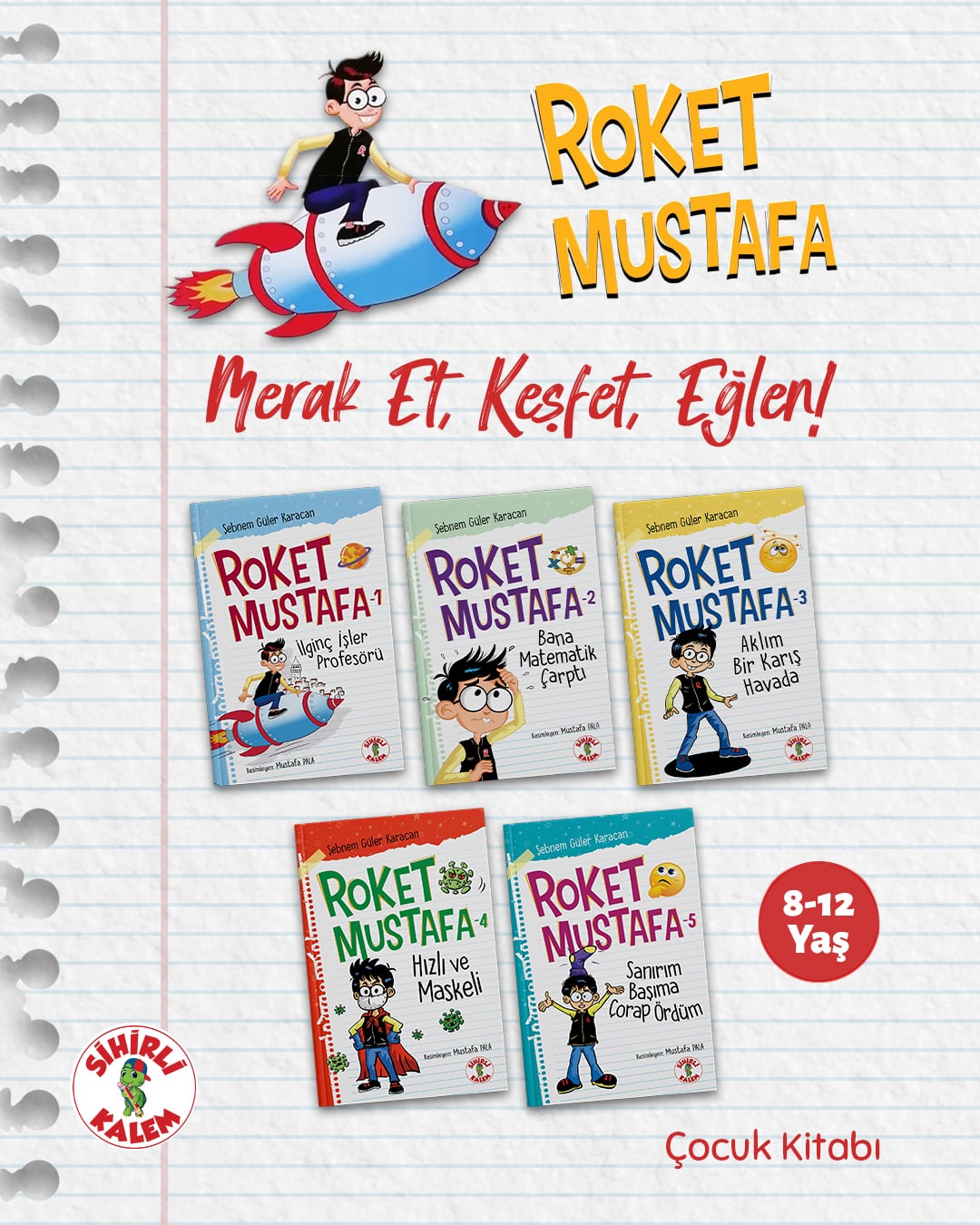Roket Mustafa'nın Serüvenleri (5 Kitap+ Değerlendirme Testi)