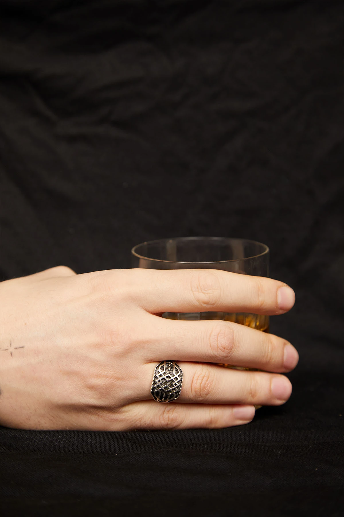 Shagrat Erkek Şovalye Eskitme Model Gümüş Kaplama Yüzük