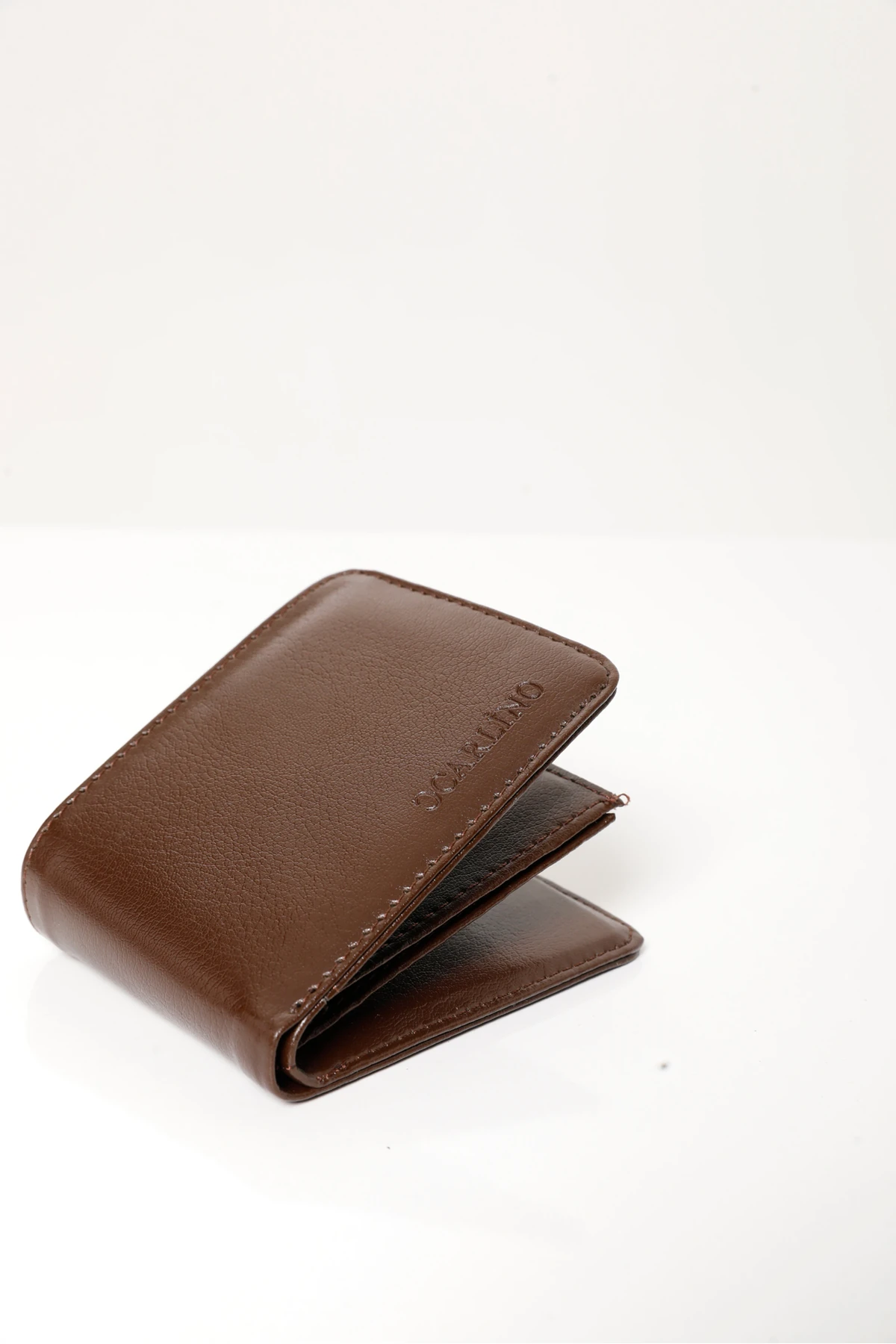 Erkek Kahverengi Vegan Deri Yatay Klasik Cüzdan
