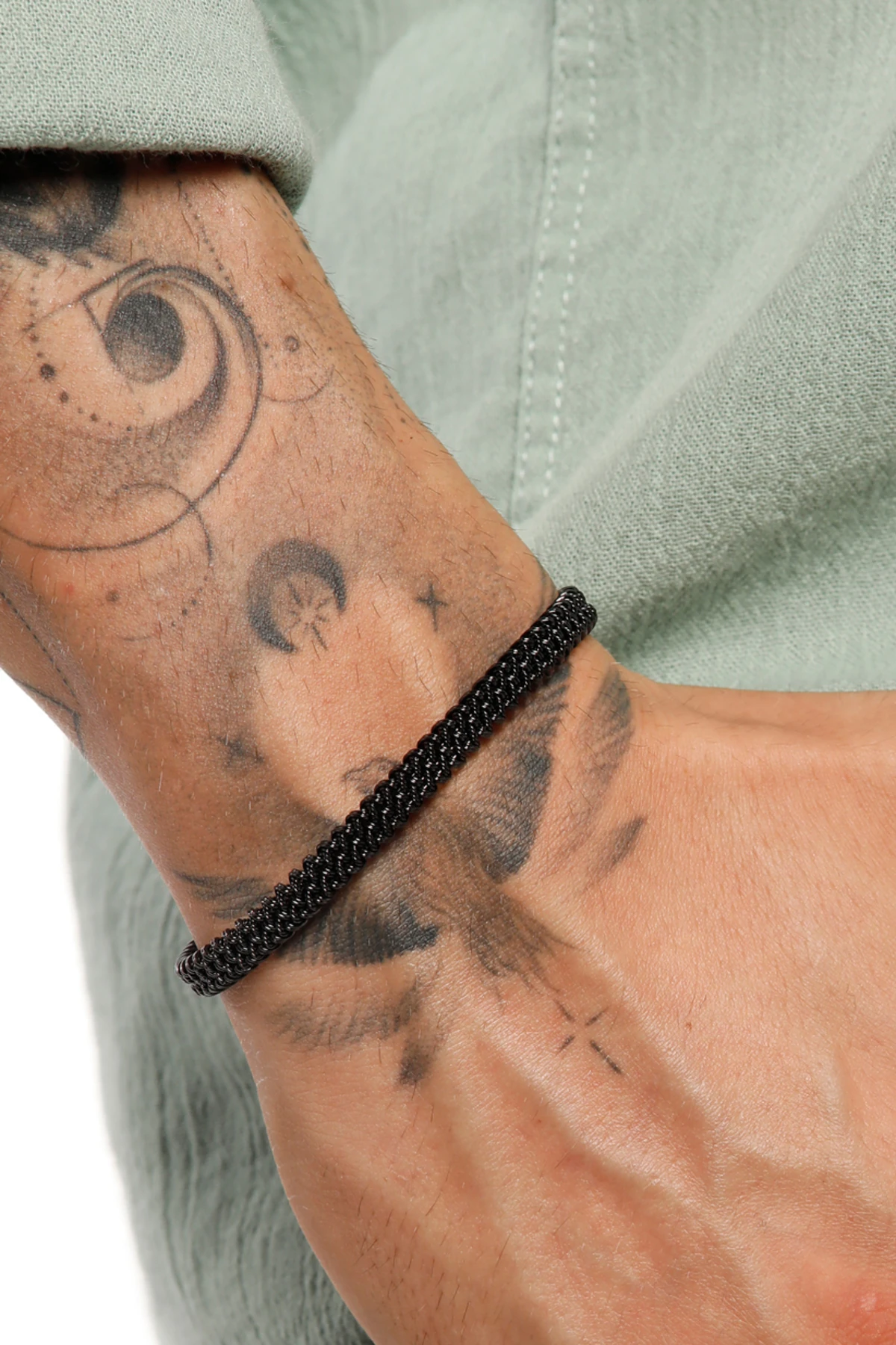 Corlys Erkek Siyah Renk Paslanmaz Çelik Kelepçe Bileklik