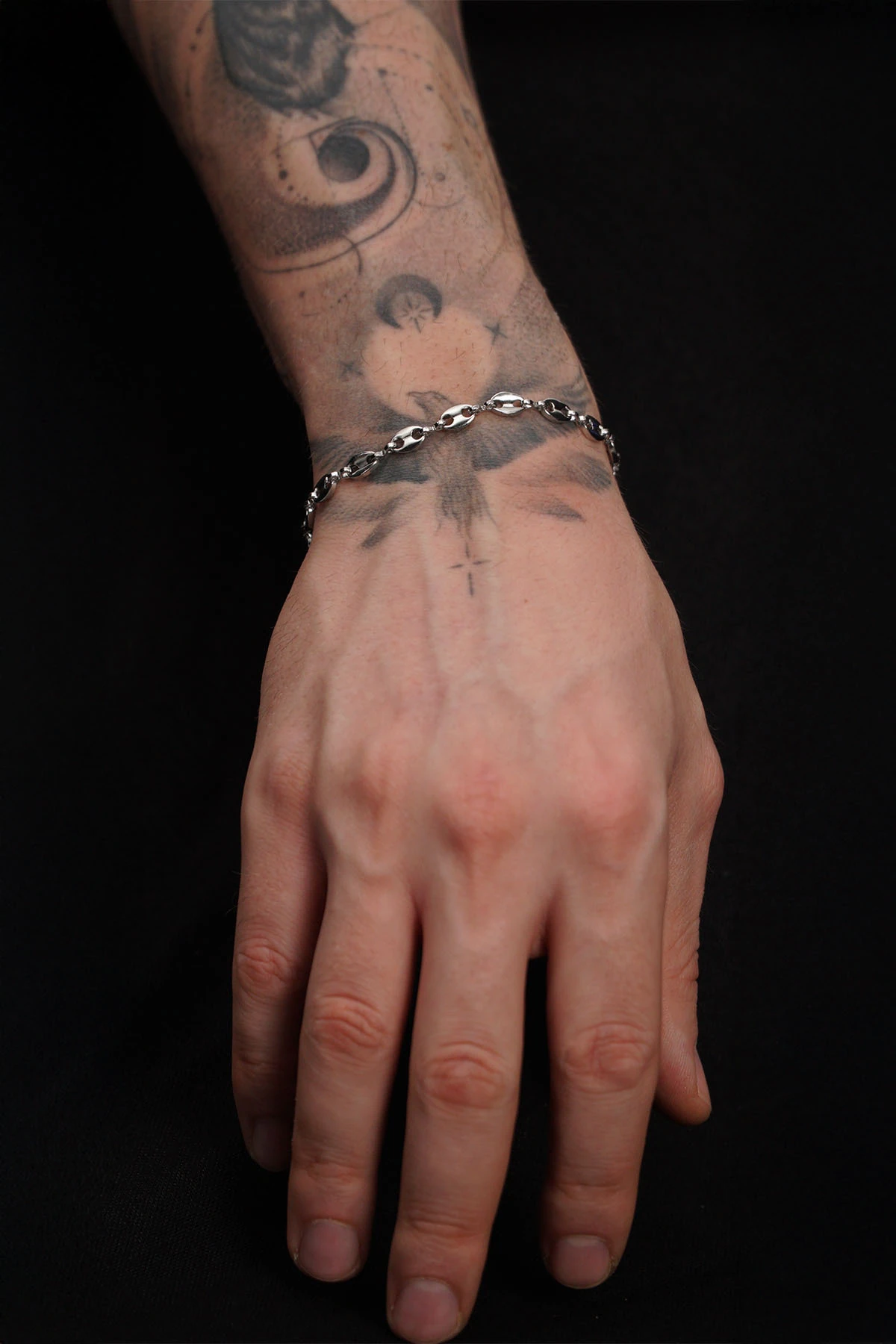 Seamus,Gemici Model Şık ve Dayanıklı Gümüş Renk Paslanmaz Çelik Bileklik