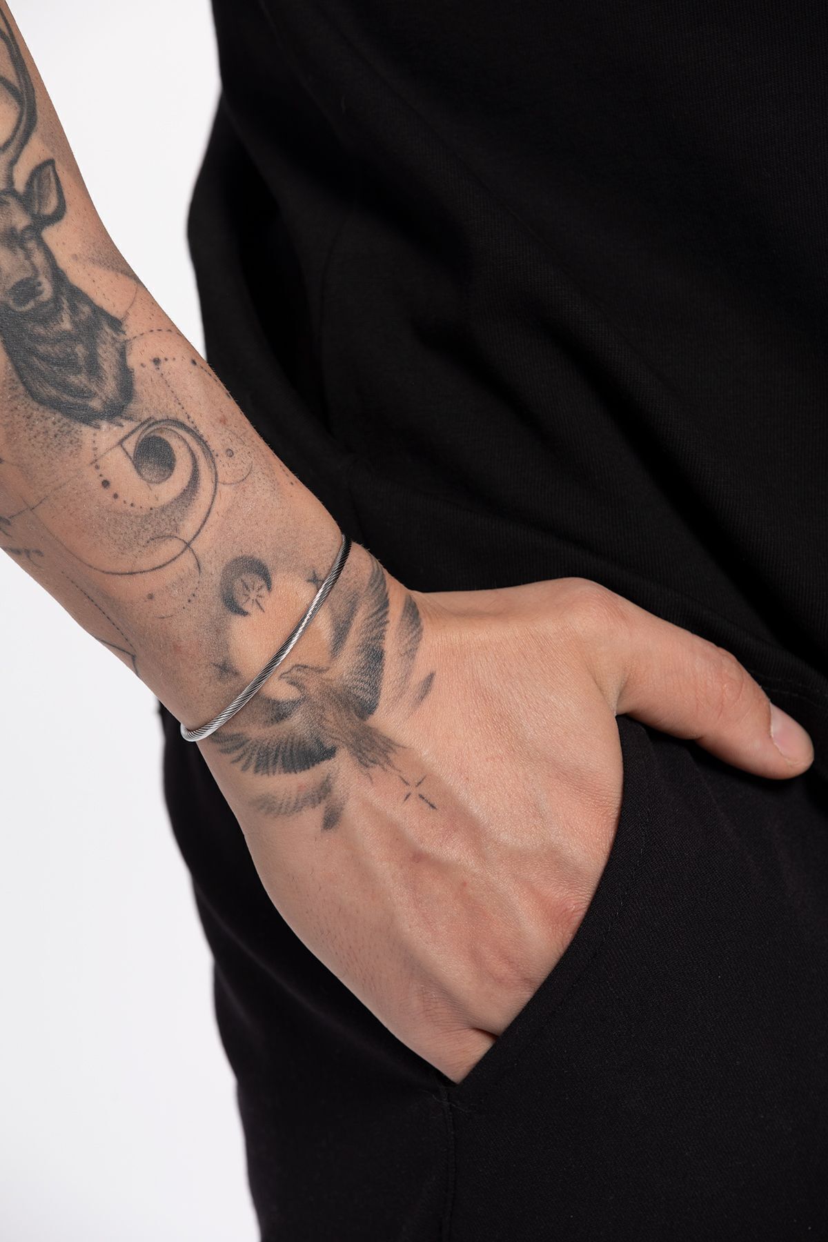 Eru Erkek Çivi Model Gümüş Renk Paslanmaz Ayarlanabilir Çelik Kelepçe Bileklik