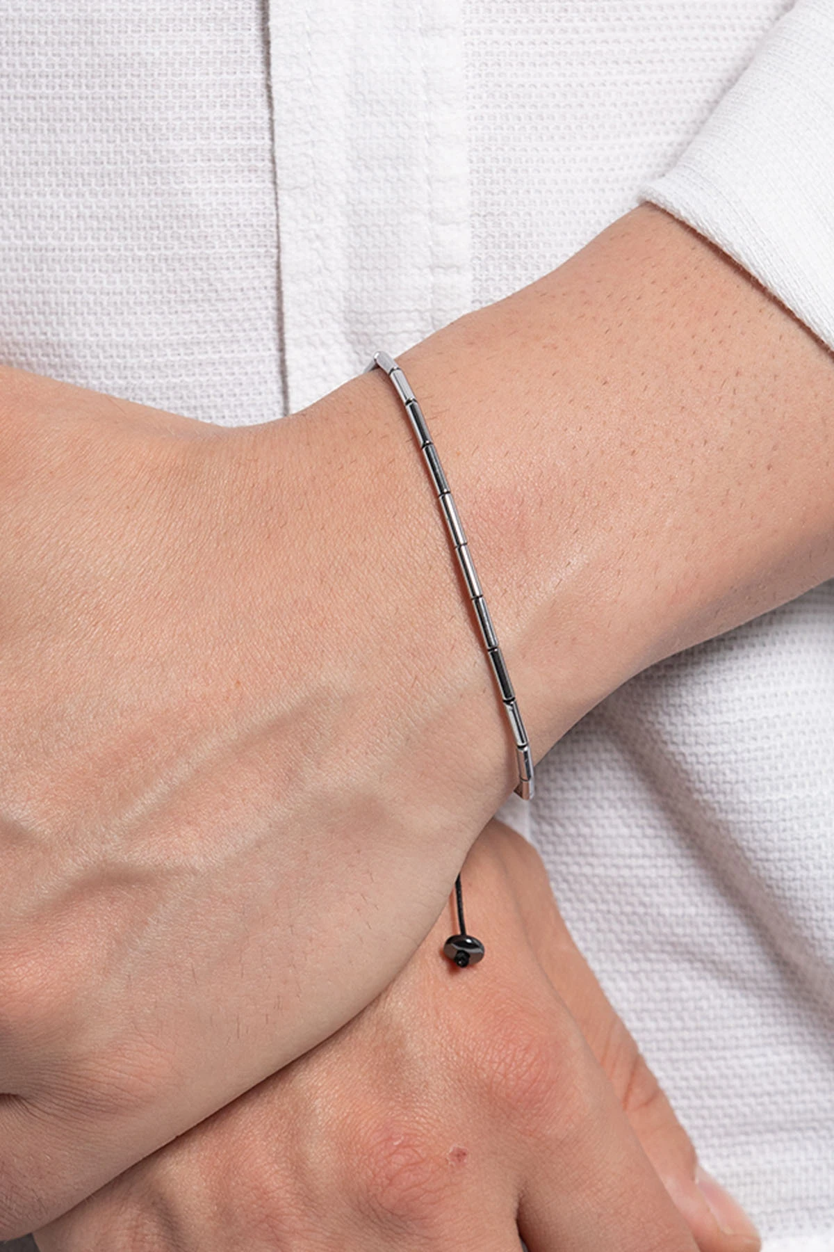 Atanatar Doğal Taşlı Erkek Ayarlanabilir Makrome Bileklik