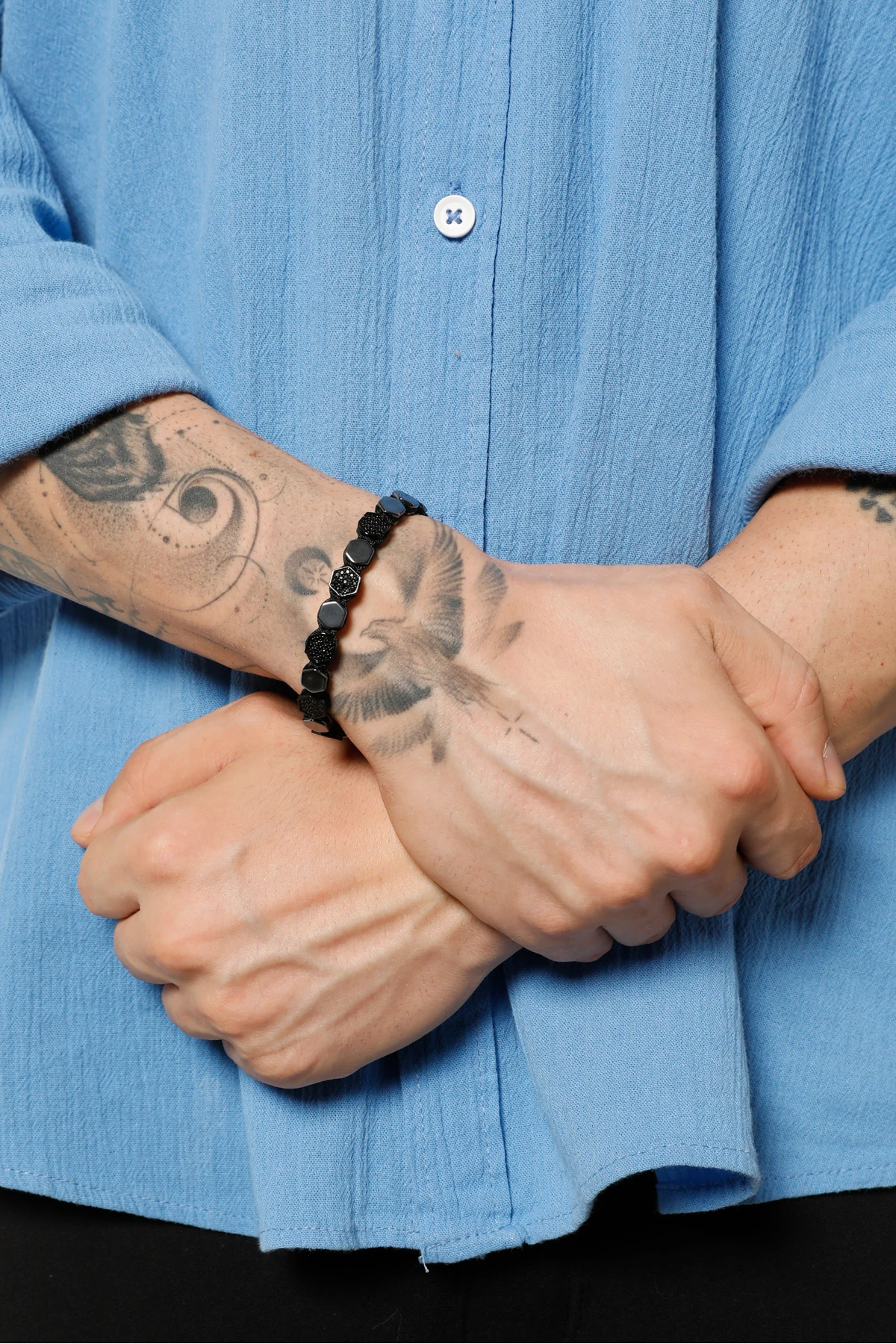 Hador Siyah Doğal Taşlı Bileklik