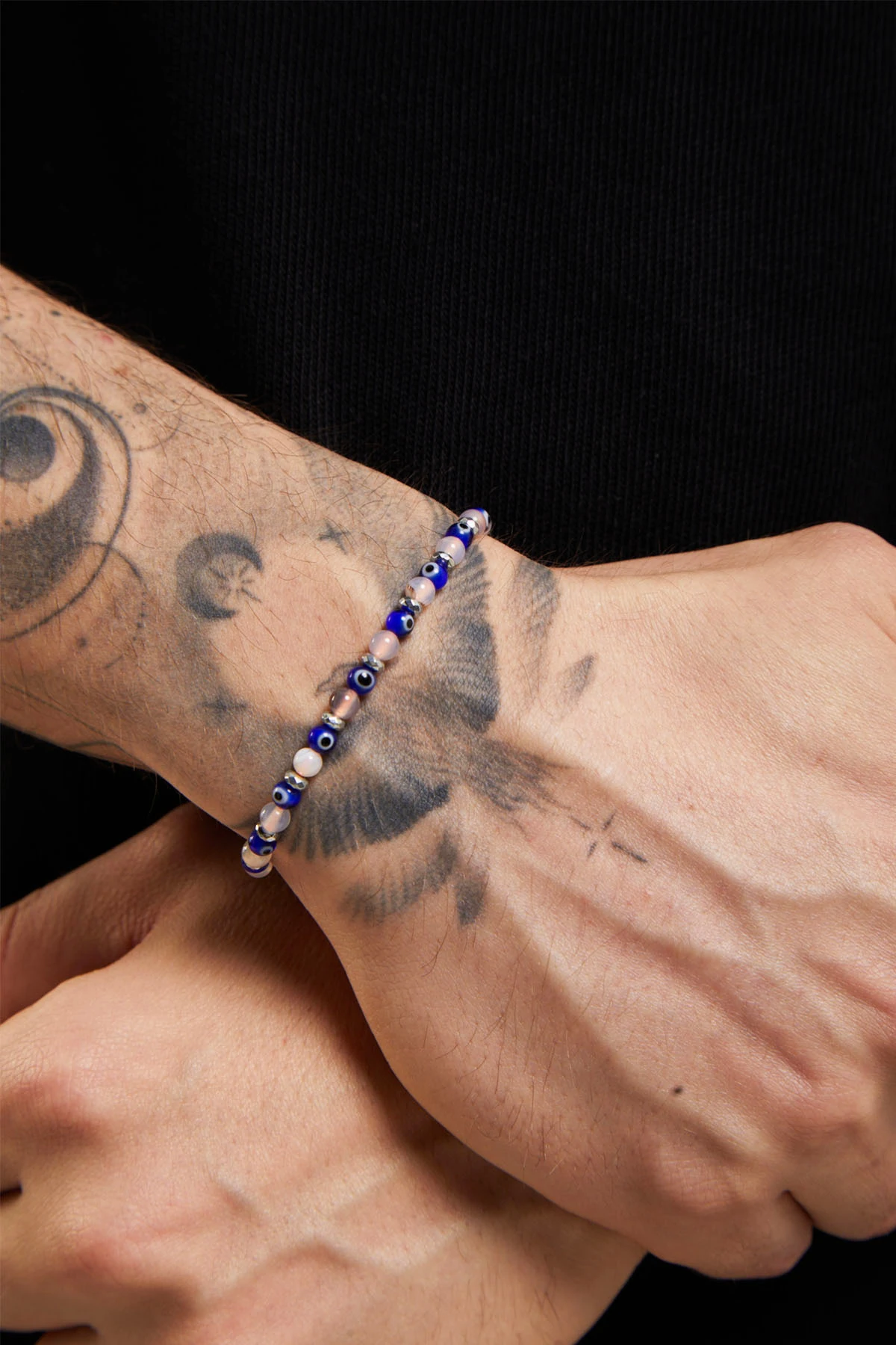 Minohtar Nazar Boncuklu Turuncu Unisex Ayarlanabilir Makrome Bileklik