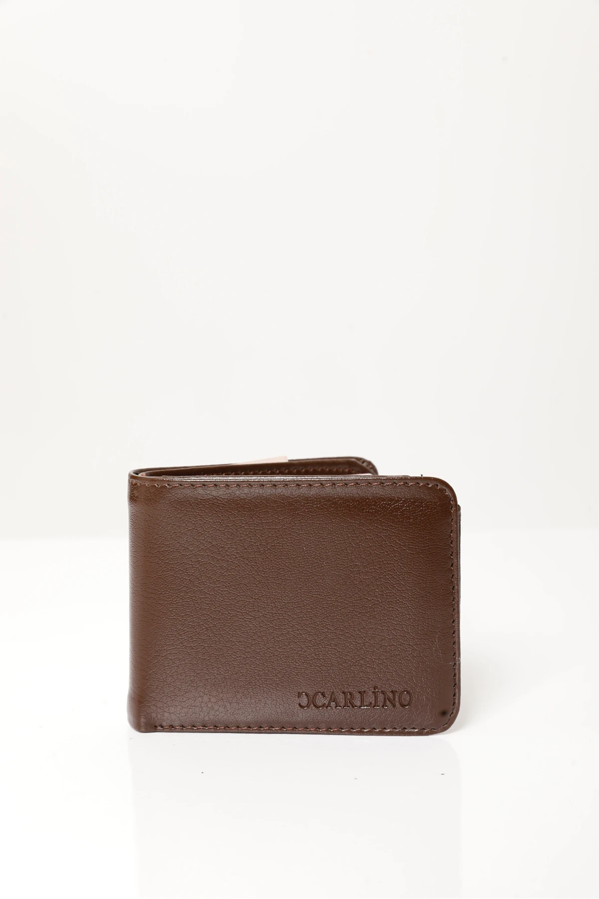 Erkek Kahverengi Vegan Deri Yatay Klasik Cüzdan