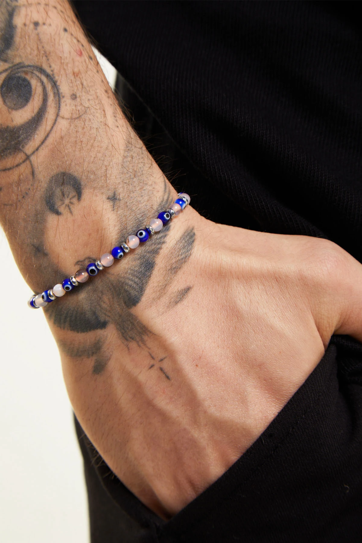 Minohtar Nazar Boncuklu Turuncu Unisex Ayarlanabilir Makrome Bileklik