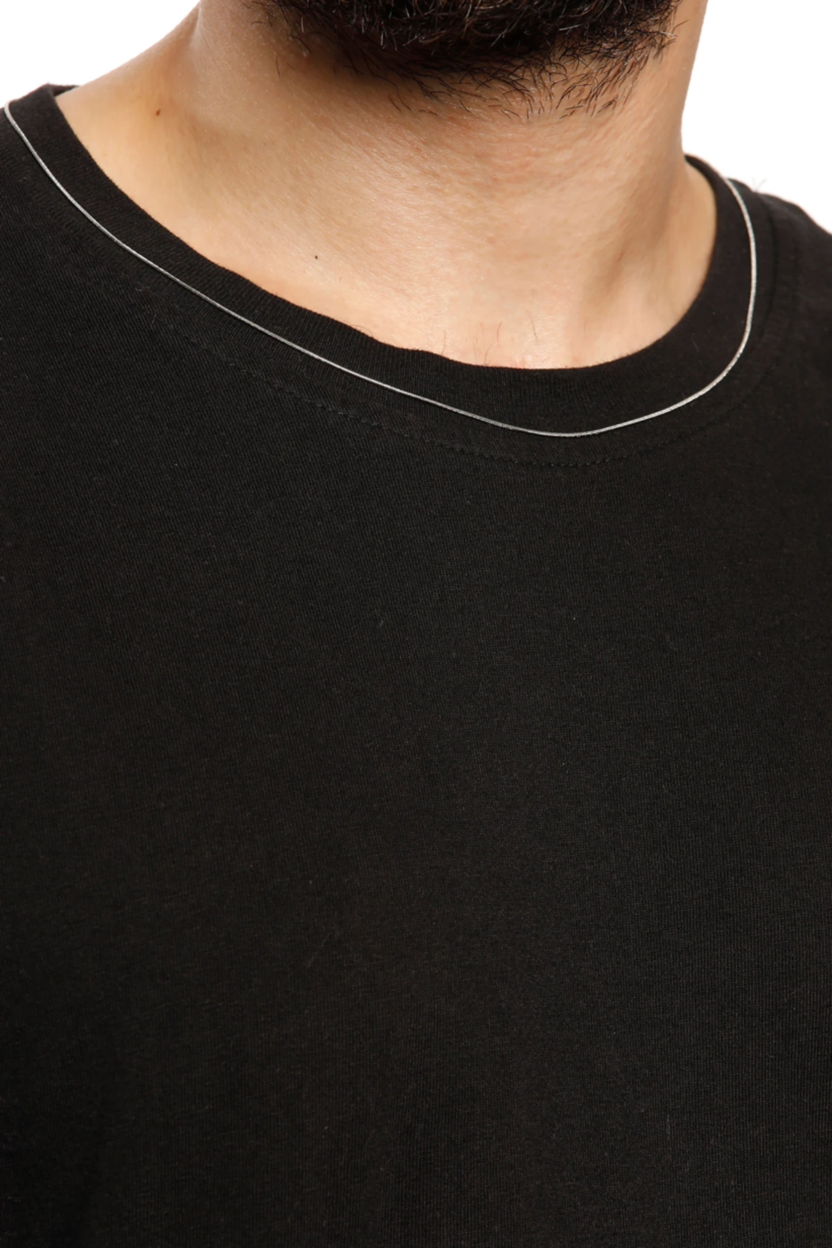 Shire Erkek Gümüş Renk Paslanmaz Çelik Ince Snake Kolye