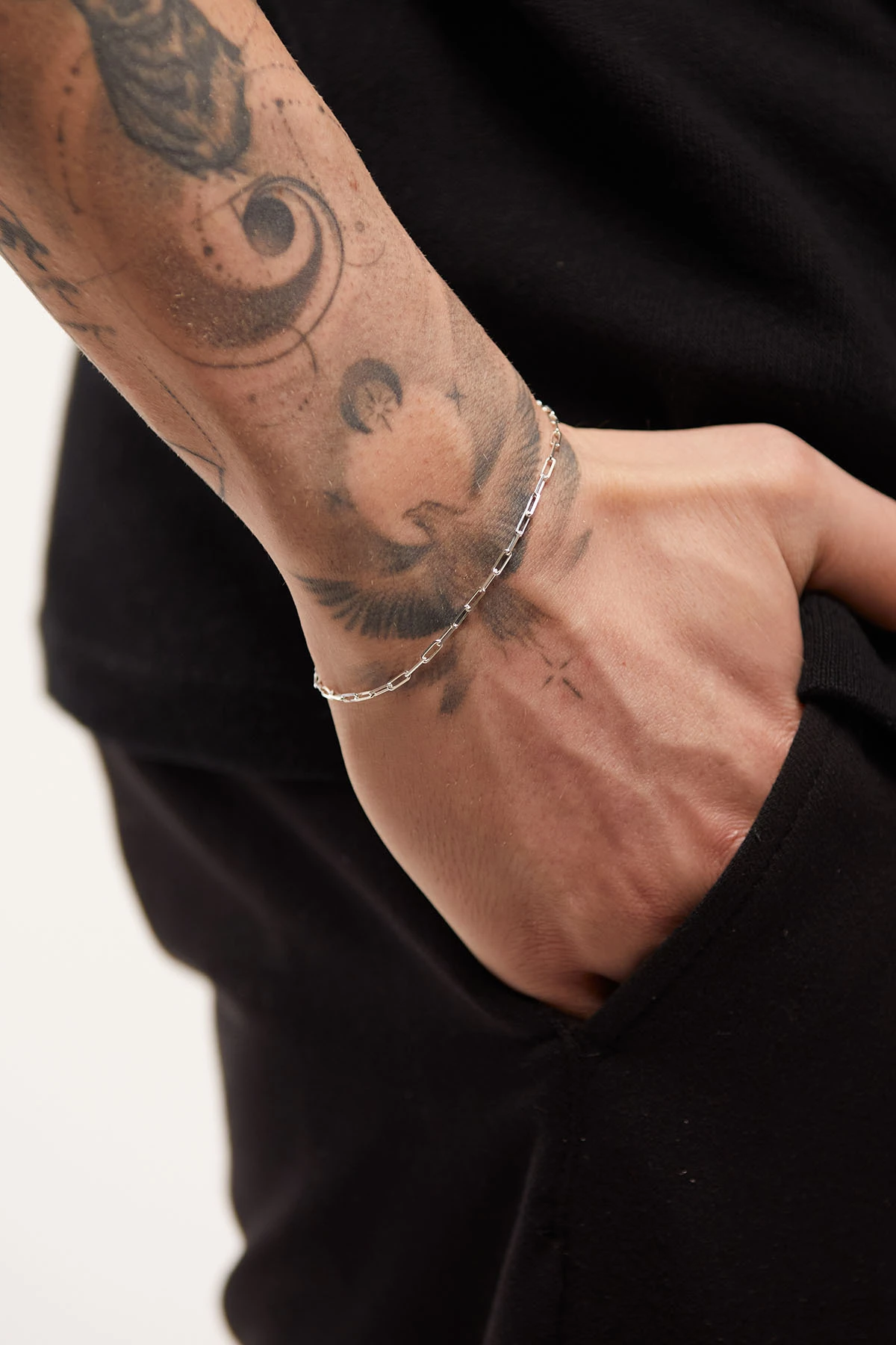 Annatar 925 Ayar Gümüş Bileklik – İnce Forse Ataç Zincir, Günlük ve Klasik Stil