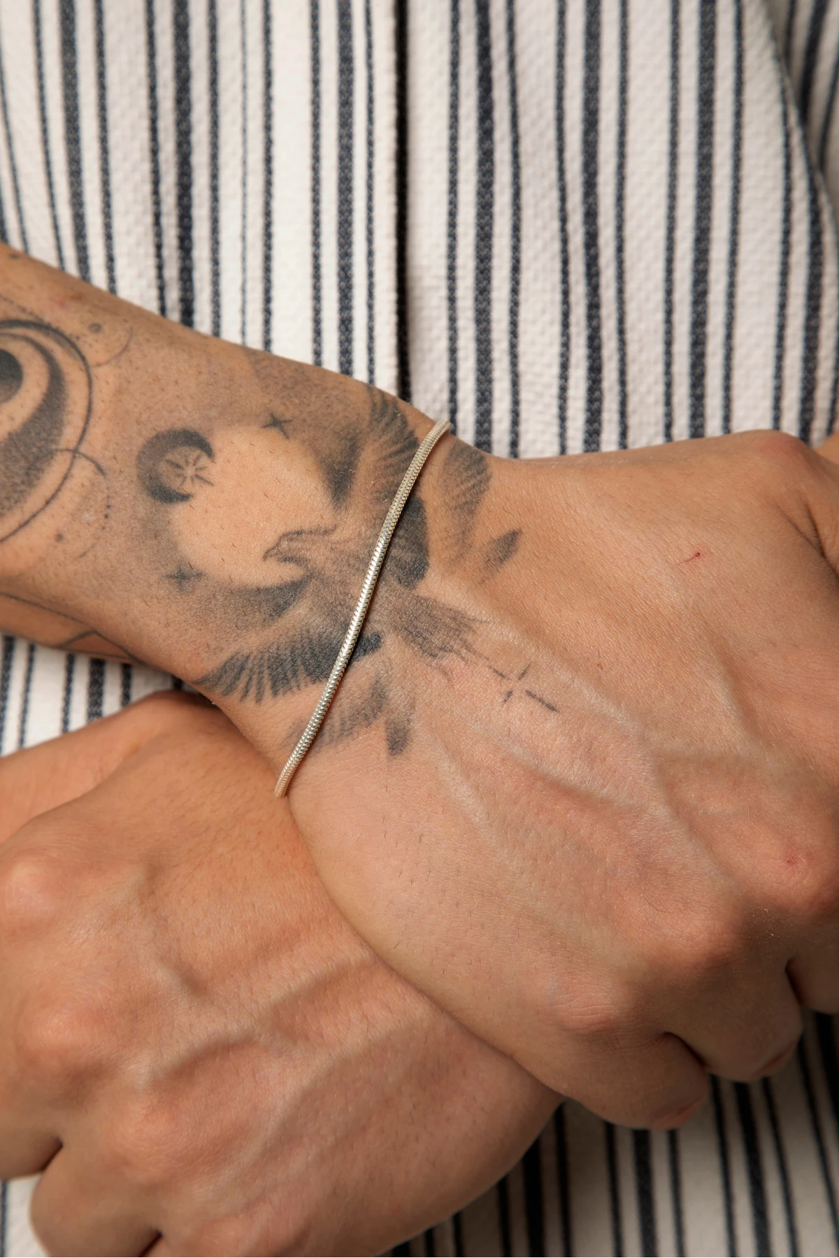 Turgon 925 Ayar Gümüş Yılan Zincir Erkek Bileklik