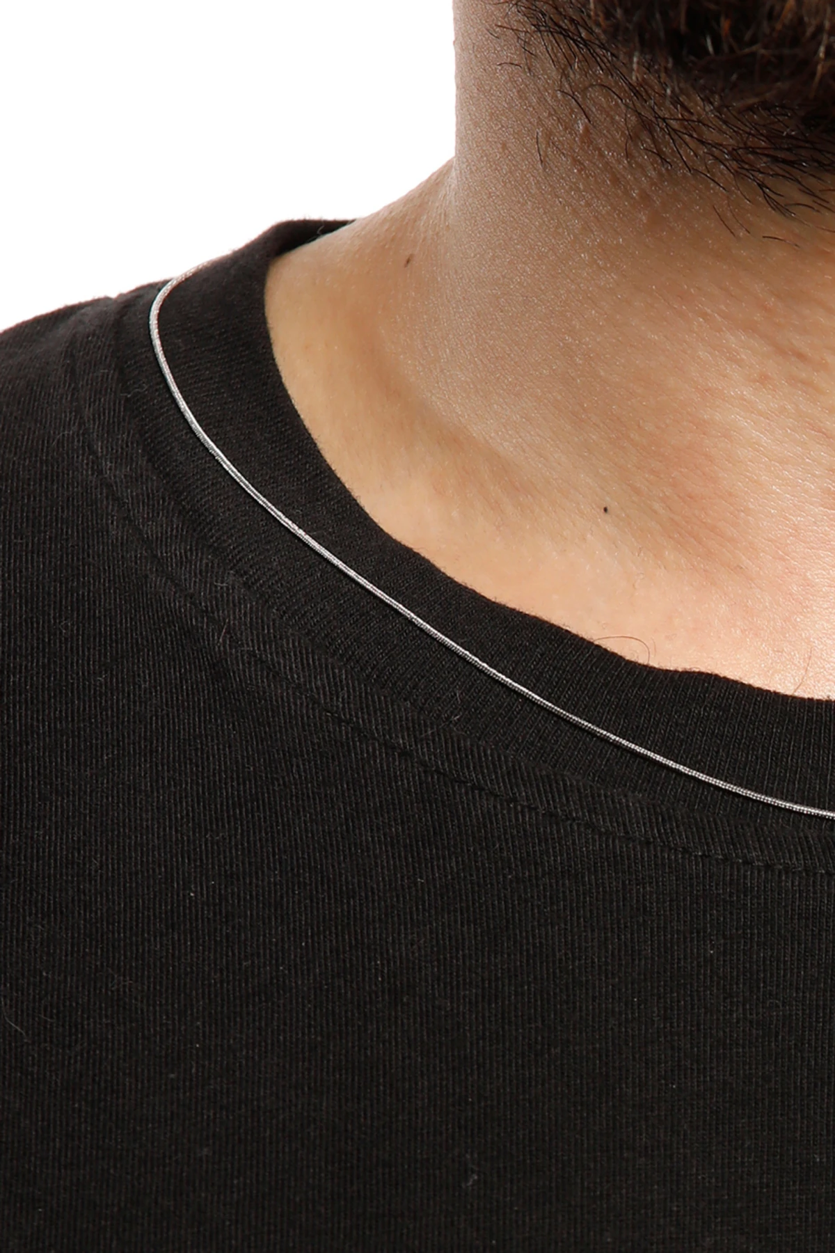 Shire Erkek Gümüş Renk Paslanmaz Çelik Ince Snake Kolye