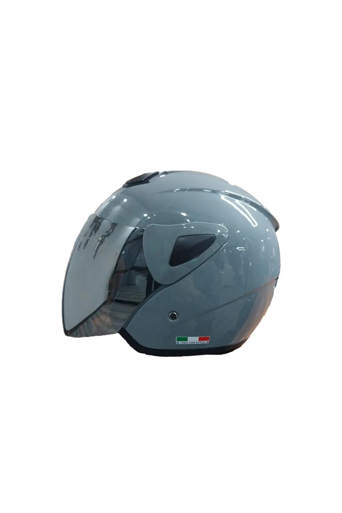 SW 733 Nardo Gri Yarım Kask - Şeffaf Vizörlü
