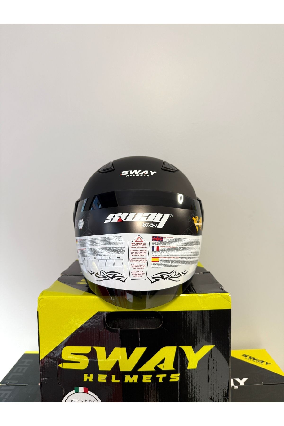 733 Siyah Vizör Yarım Kask