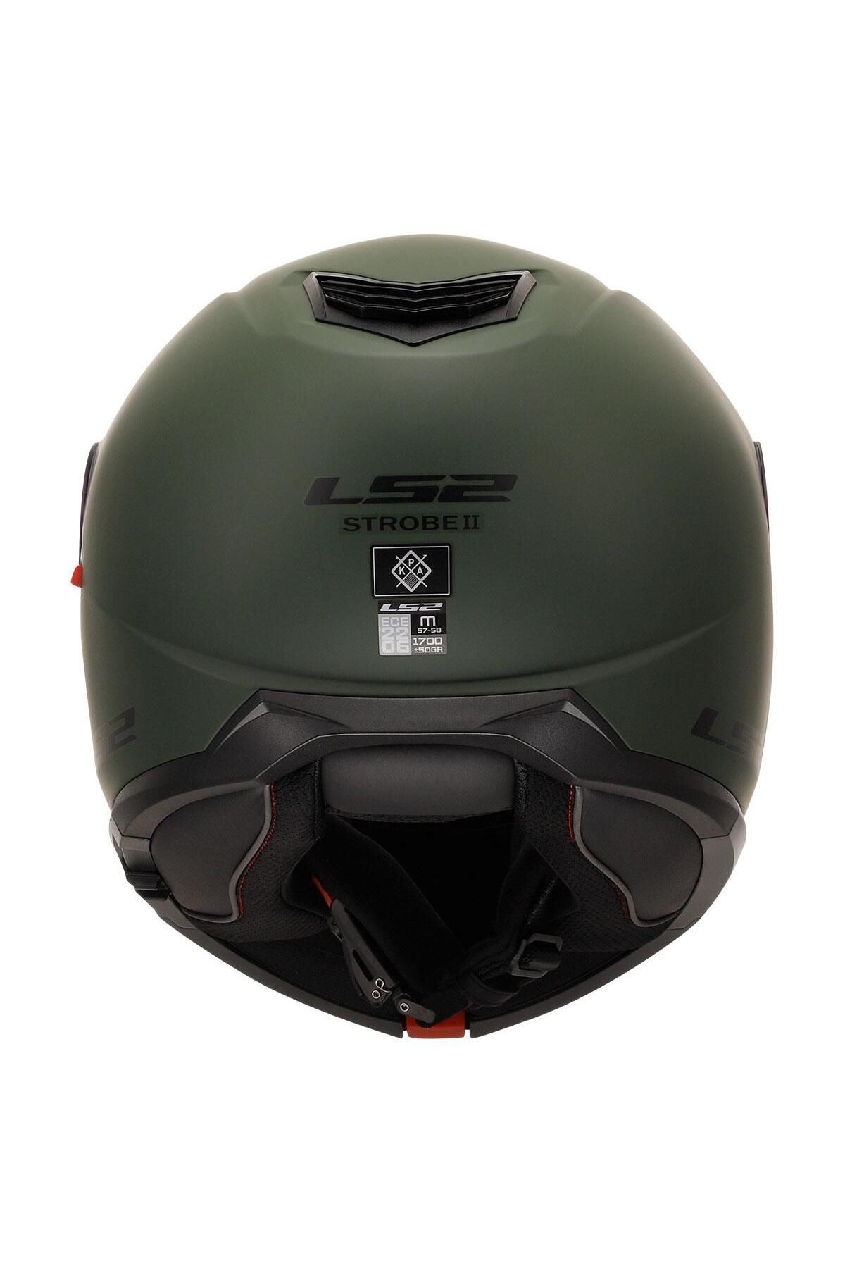 Strobe 2 Mat Yeşil Çene Açılır Kask