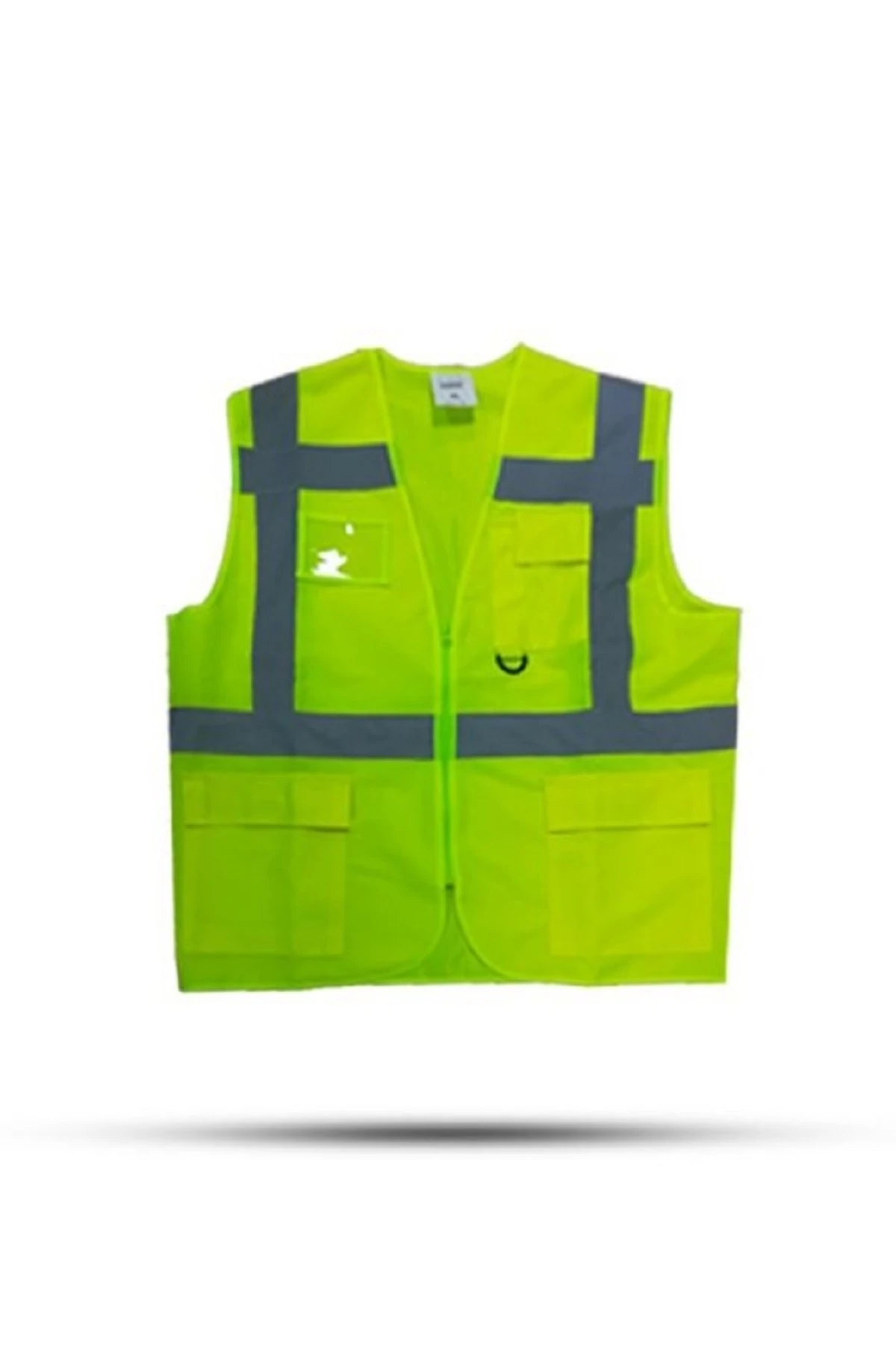 Reflektif Yelek Sertifikalı Cepli Fermuarlı Yasaya Uygun Yelek
