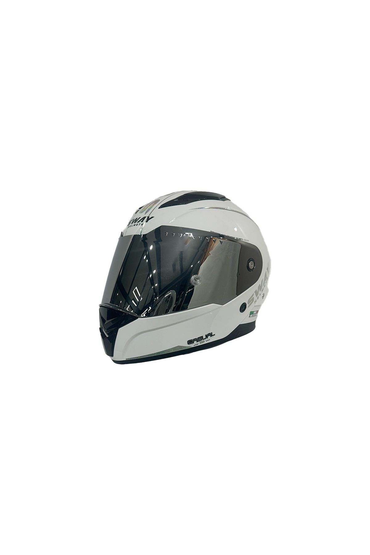 SW 850 White Silver Full Face Kask