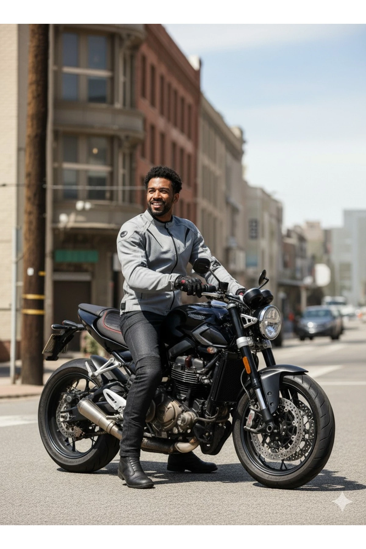 Windy Fileli Yazlık Gri Motosiklet Montu Zırh File Model