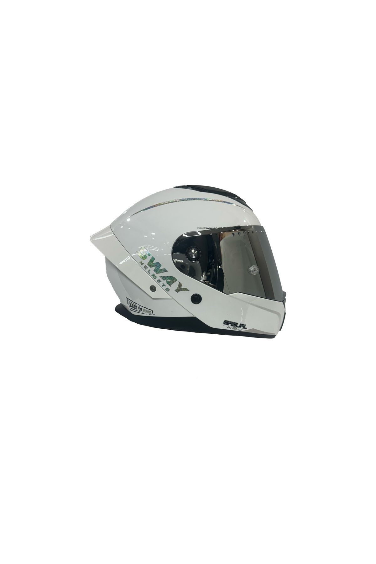 SW 850 White Silver Full Face Kask