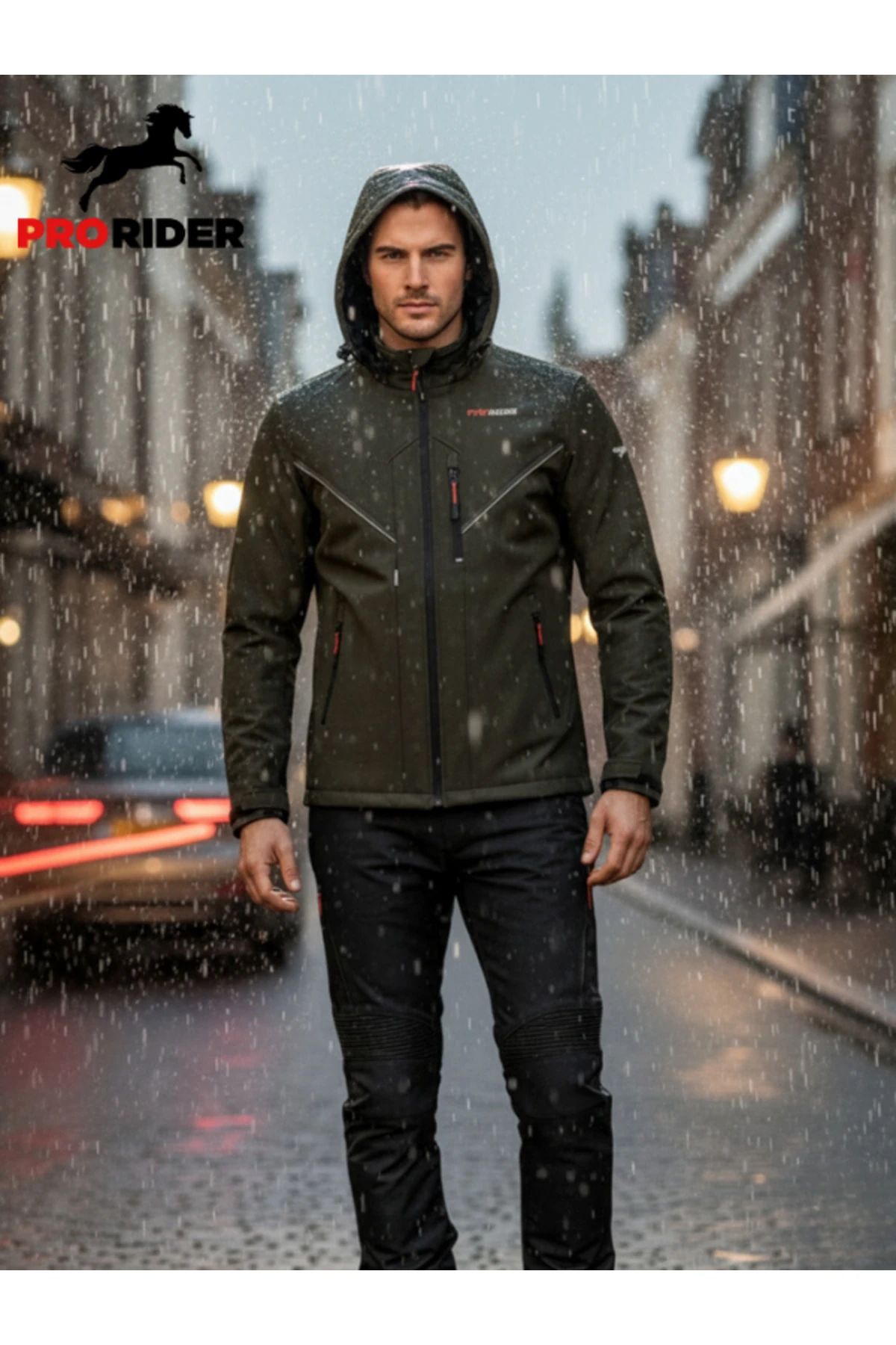 Shark Softshell Motosiklet Montu Korumalı Haki