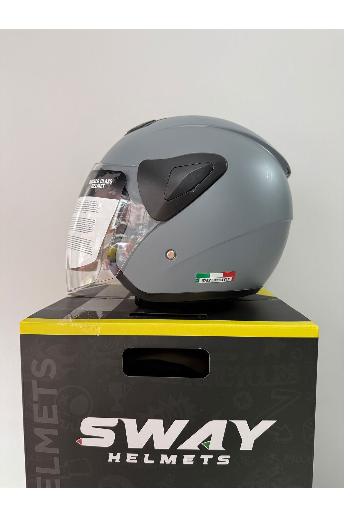 733 Mat Nardo Gri Yarım Kask