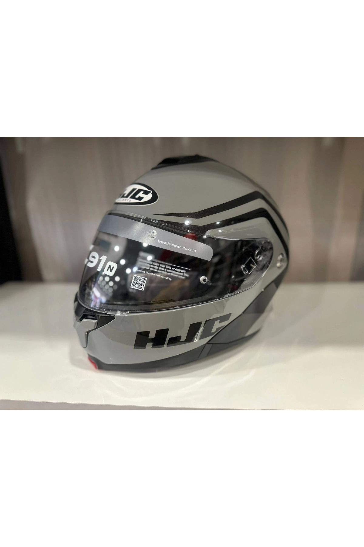 KASK HJC C91N KASK NEPOS MC5 PARLAK GRİ/SİYAH