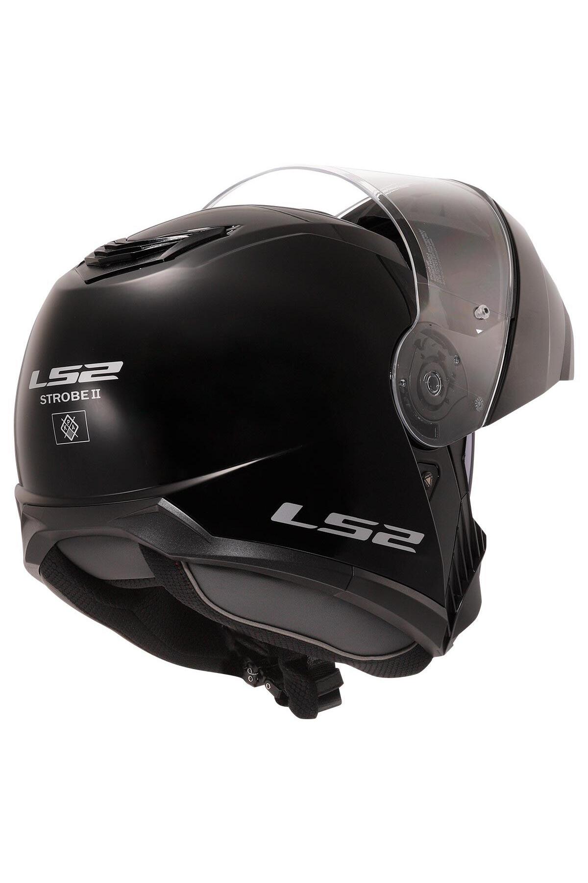 STROBE 2 PARLAK SİYAH KASK