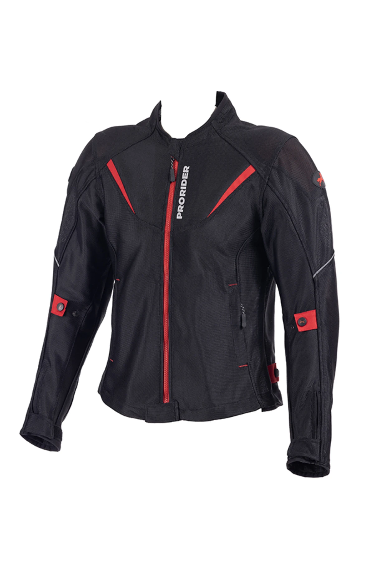 Windy Fileli Yazlık Siyah Motosiklet Montu Zırh File Model