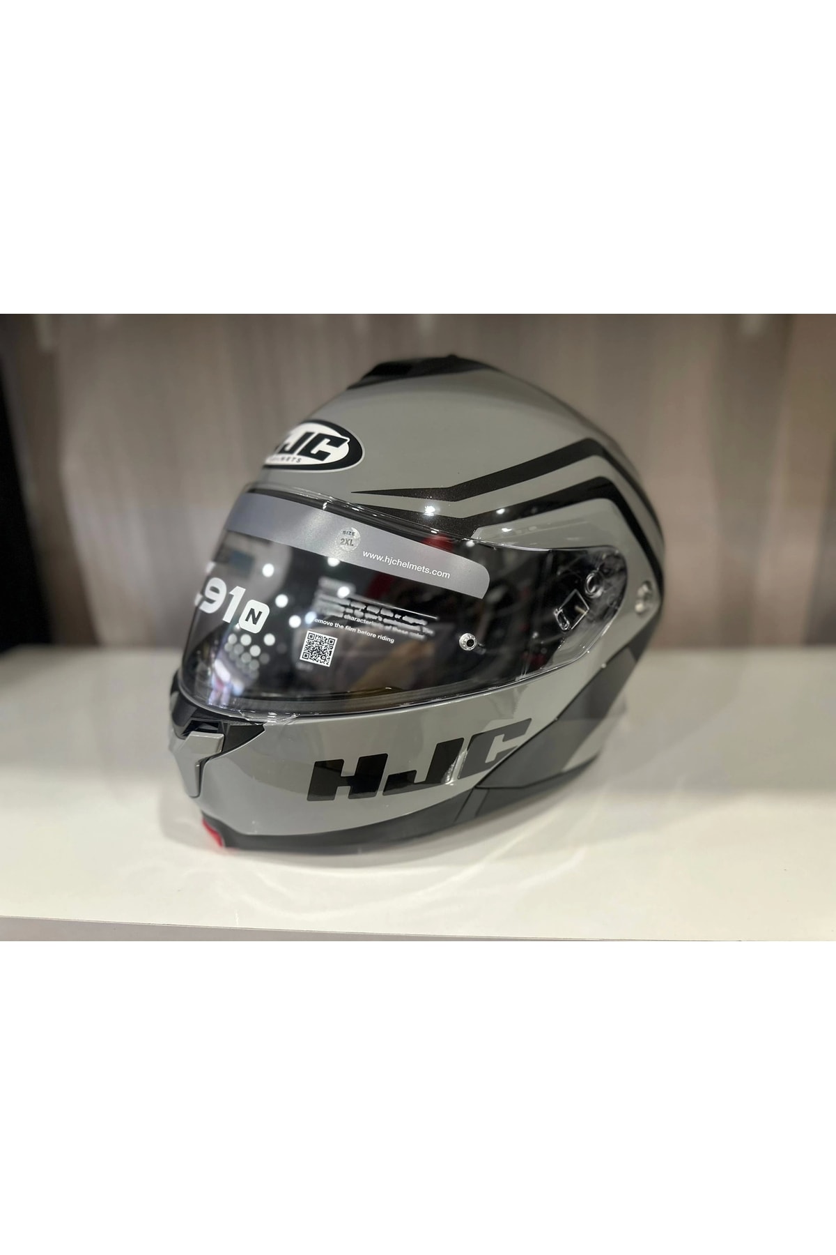 KASK HJC C91N KASK NEPOS MC5 PARLAK GRİ/SİYAH